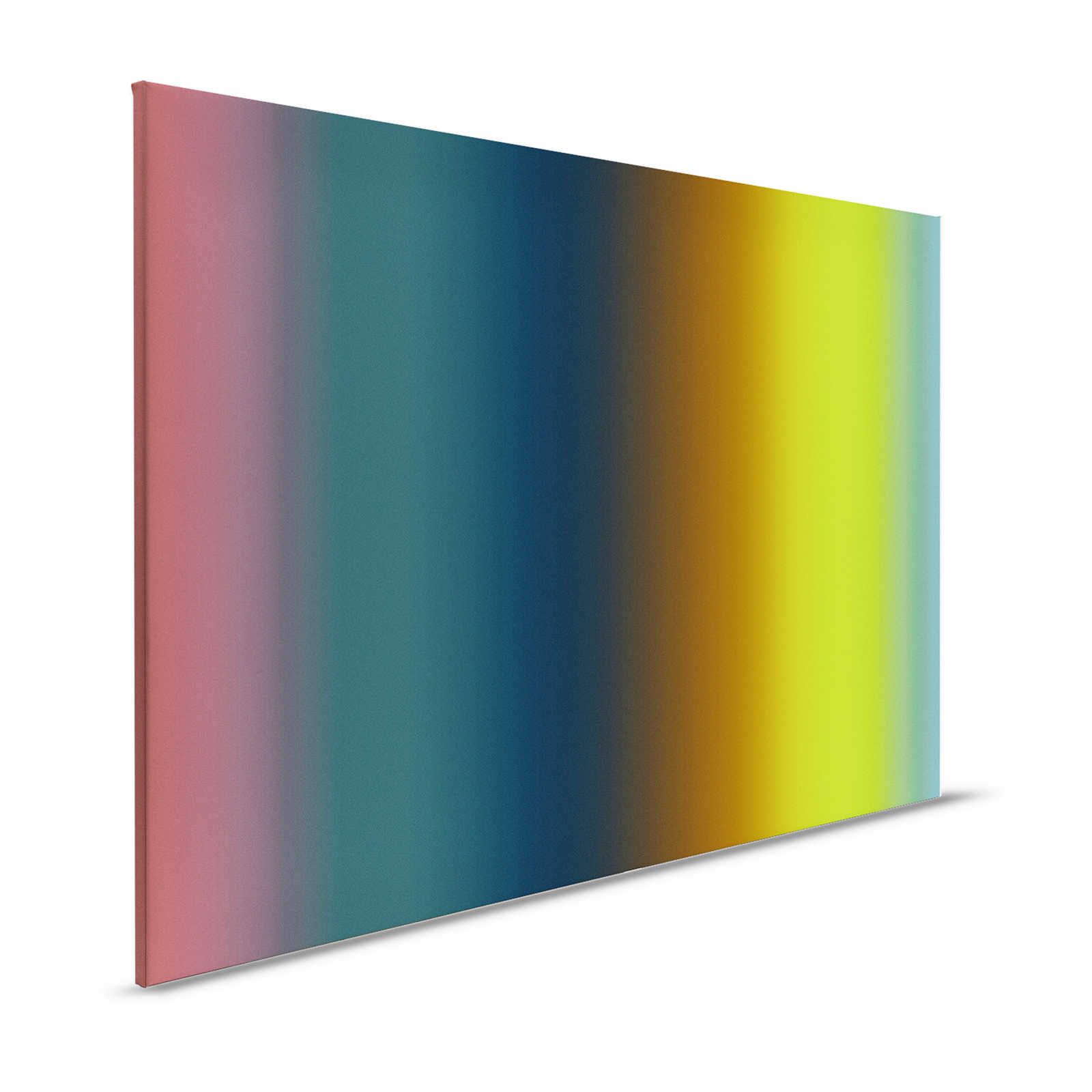 Over the Rainbow 1 - Quadro su tela con spettro di colori dell'arcobaleno moderno - 1,20 m x 0,80 m
