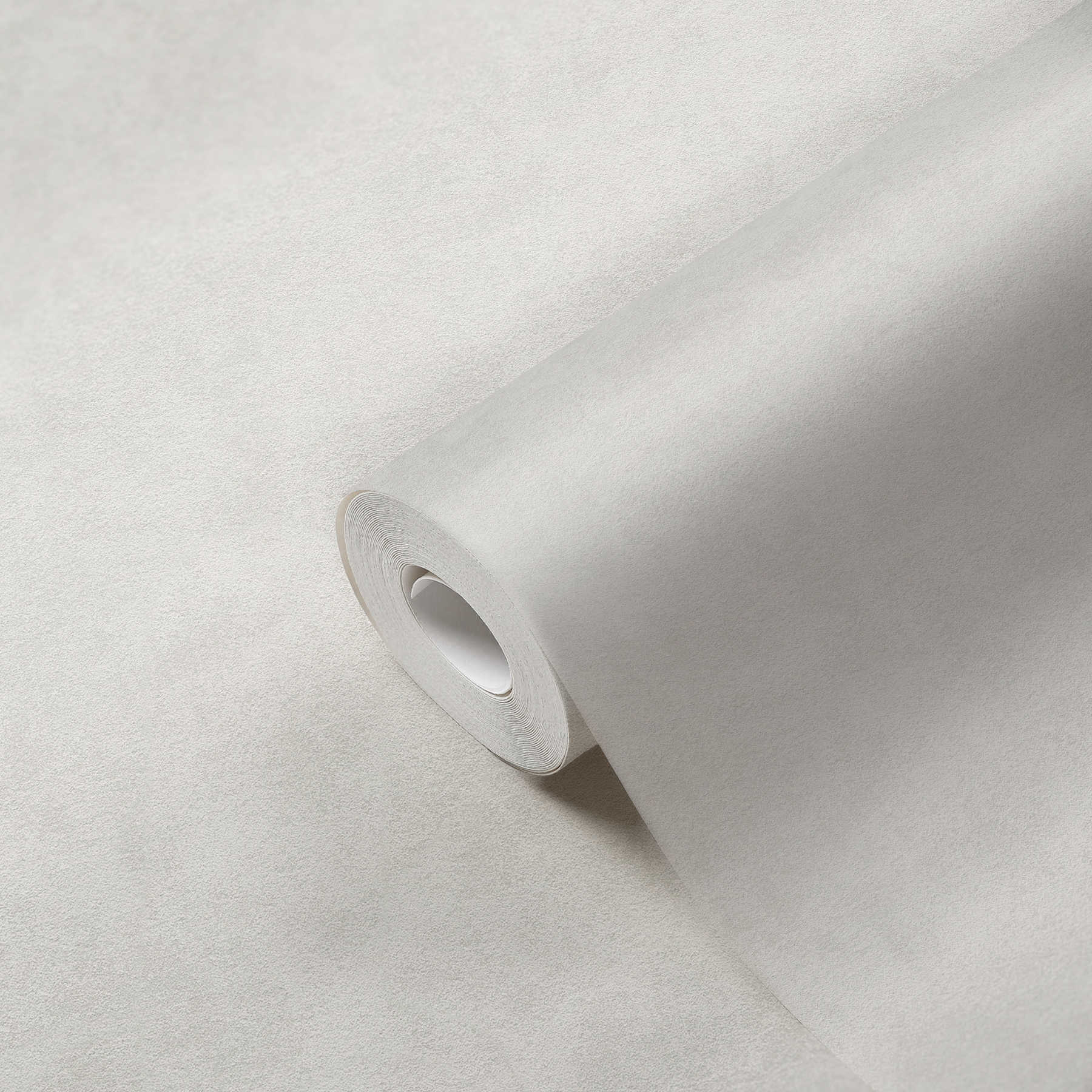             Carta da parati liscia grigio chiaro sfumato con struttura in rilievo
        