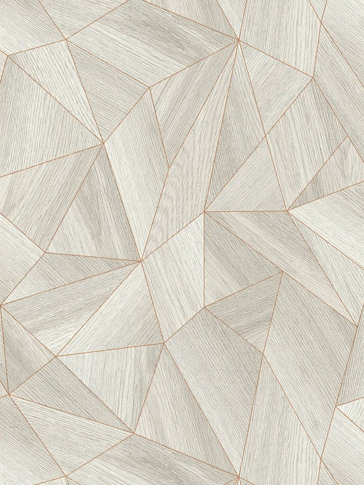 Carta da parati effetto legno dal design moderno e dall'effetto metallico - grigio, oro
