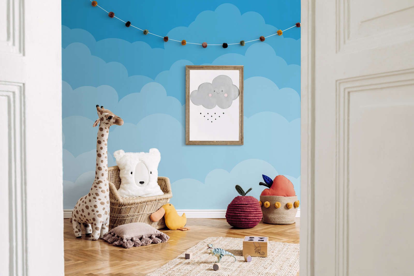             Digital behang Lucht met wolken in komische stijl - Glad & mat vlies
        