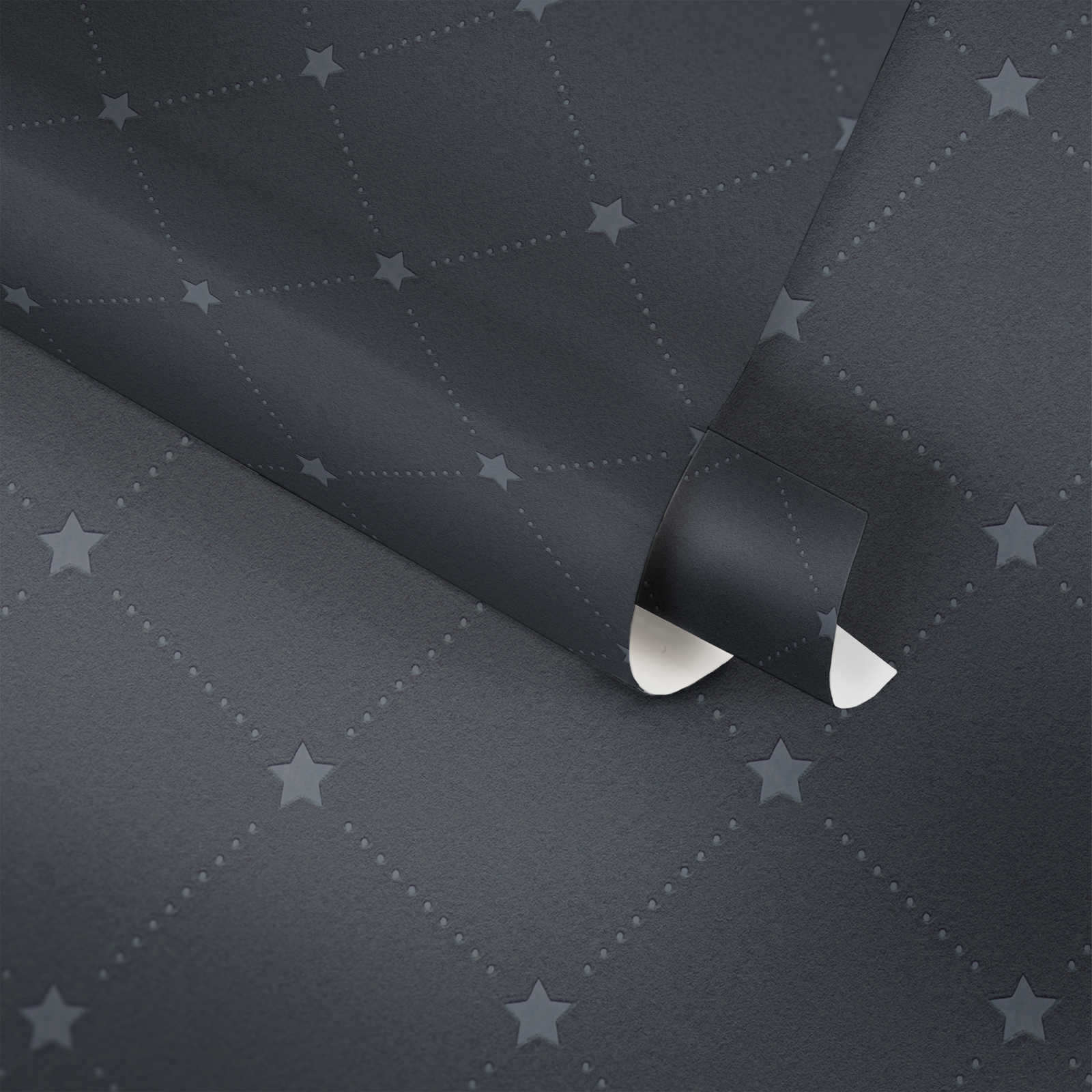             MICHALSKY non-woven wallpaper dark blue with stars pattern
        