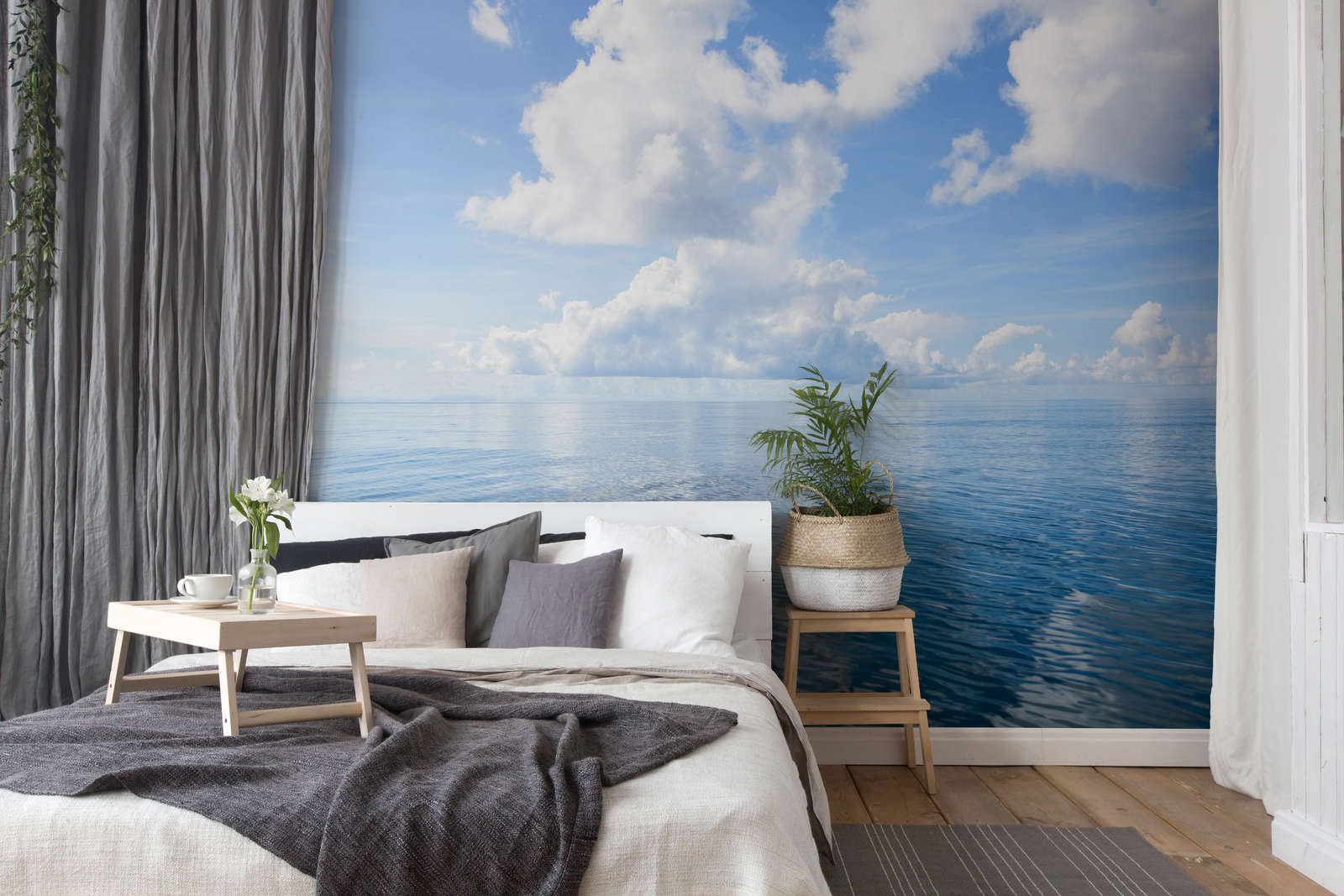             Open Sea with Clouds Wallpaper - Premium Smooth Non-woven
        