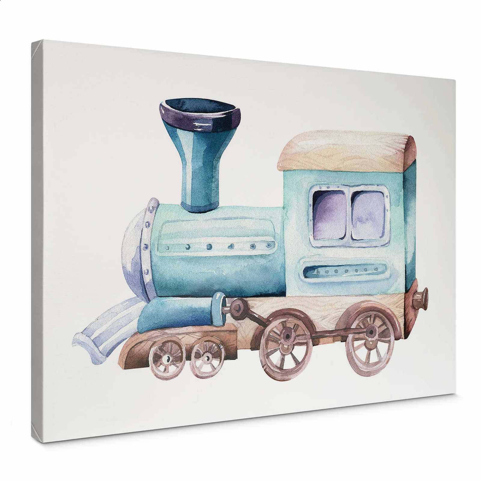         Canvas print locomotive watercolour by kvilis – coloured
    