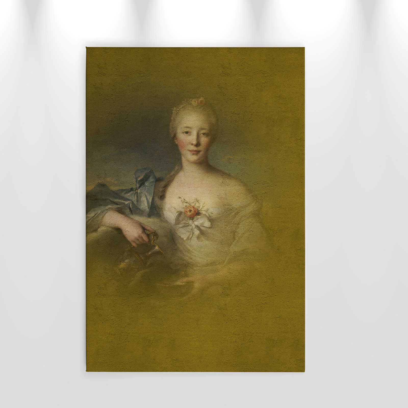             Canvas schilderij klassiek portret jonge dame - 0,60 m x 0,90 m
        