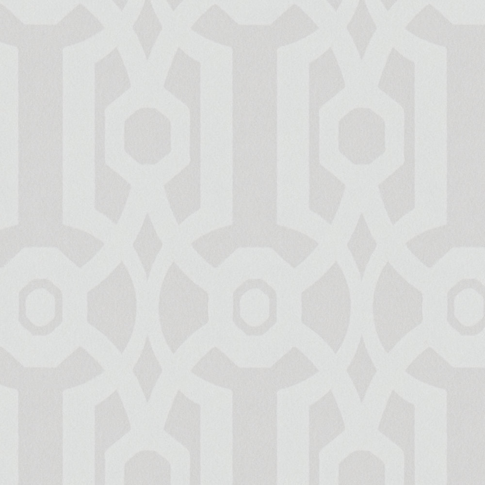             Graphic line pattern wallpaper - cream, grey
        