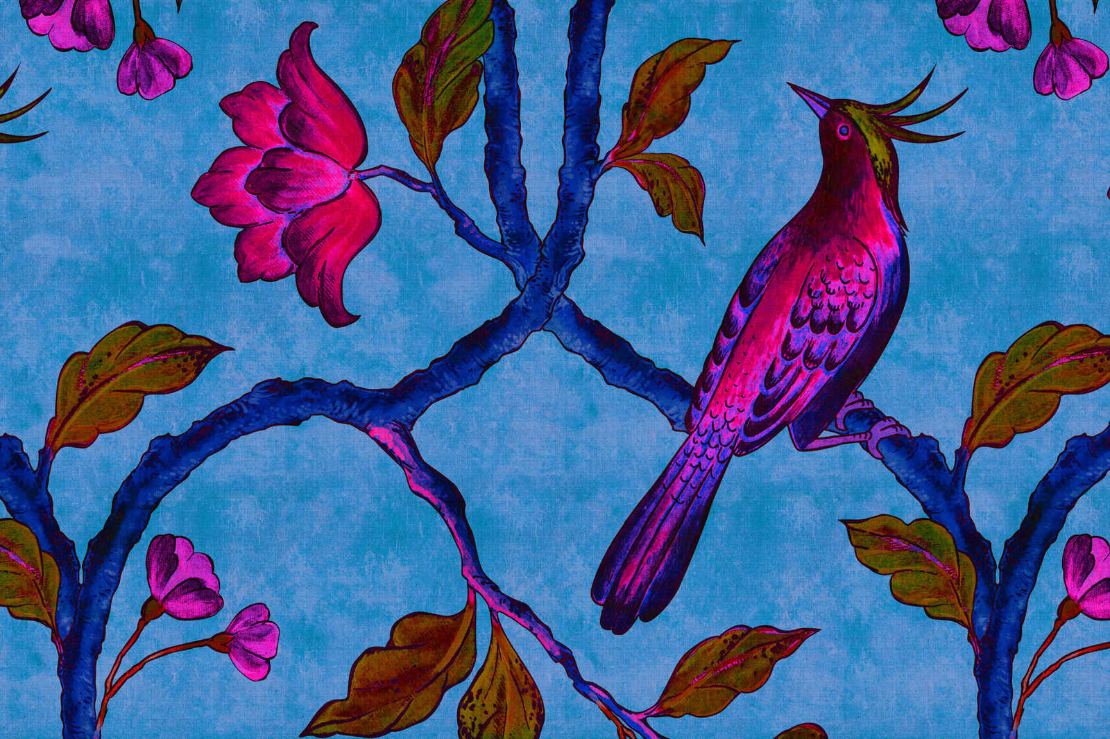             Bird Of Paradis 1 - Canvas schilderij in natuurlijke linnenstructuur met paradijsvogel - 0.90 m x 0.60 m
        