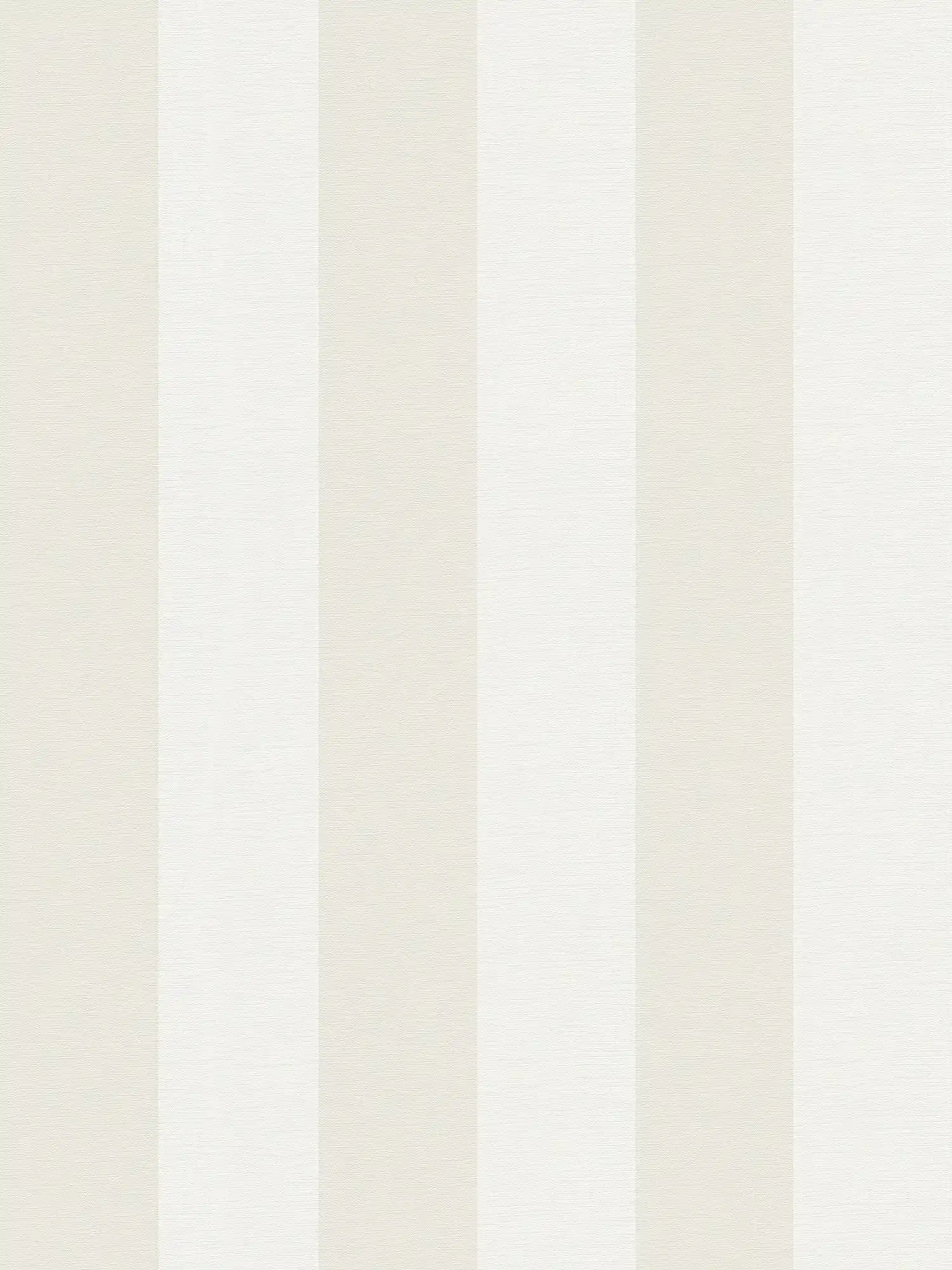 Carta da parati a righe a blocchi con aspetto tessile per un design giovane - beige, bianco
