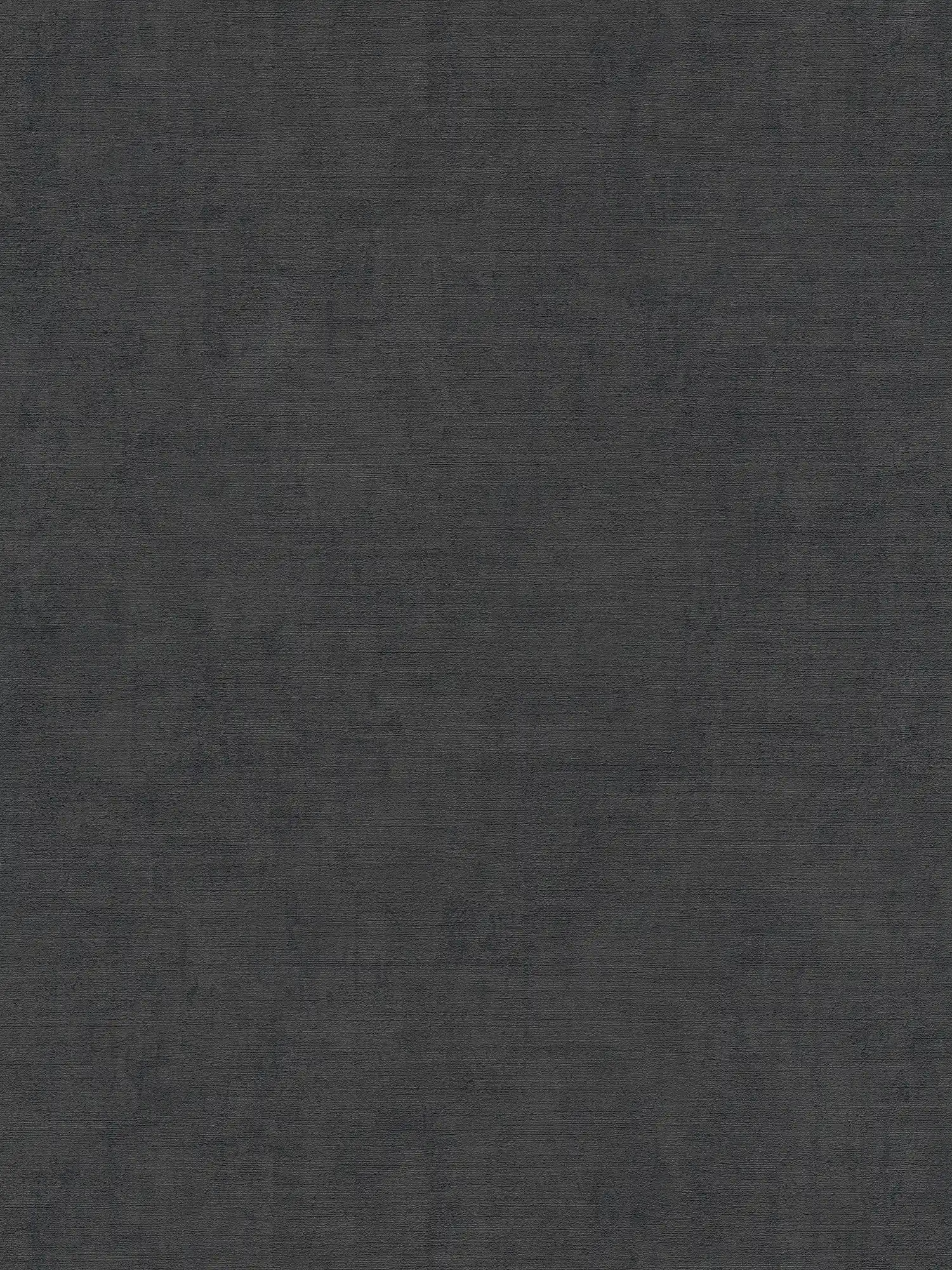 Carta da parati nera tinta unita screziata con struttura in rilievo
