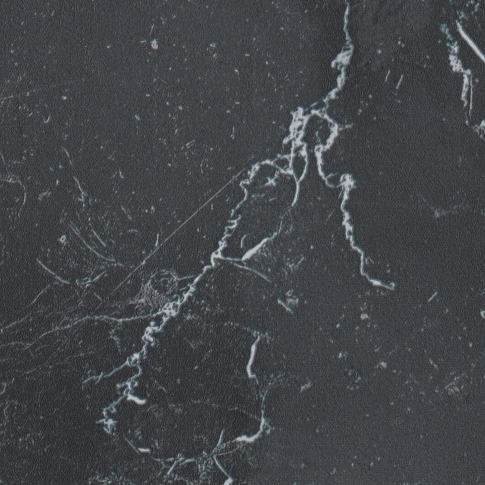             Carta da parati in tessuto non tessuto effetto marmo grigio scuro, Design by MICHALSKY
        