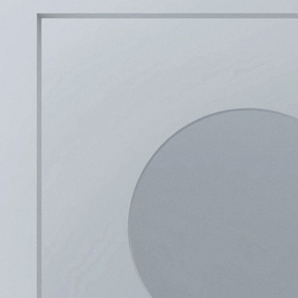             Dietro la parete 1 - Carta da parati 3D grigio acciaio con design minimalista
        