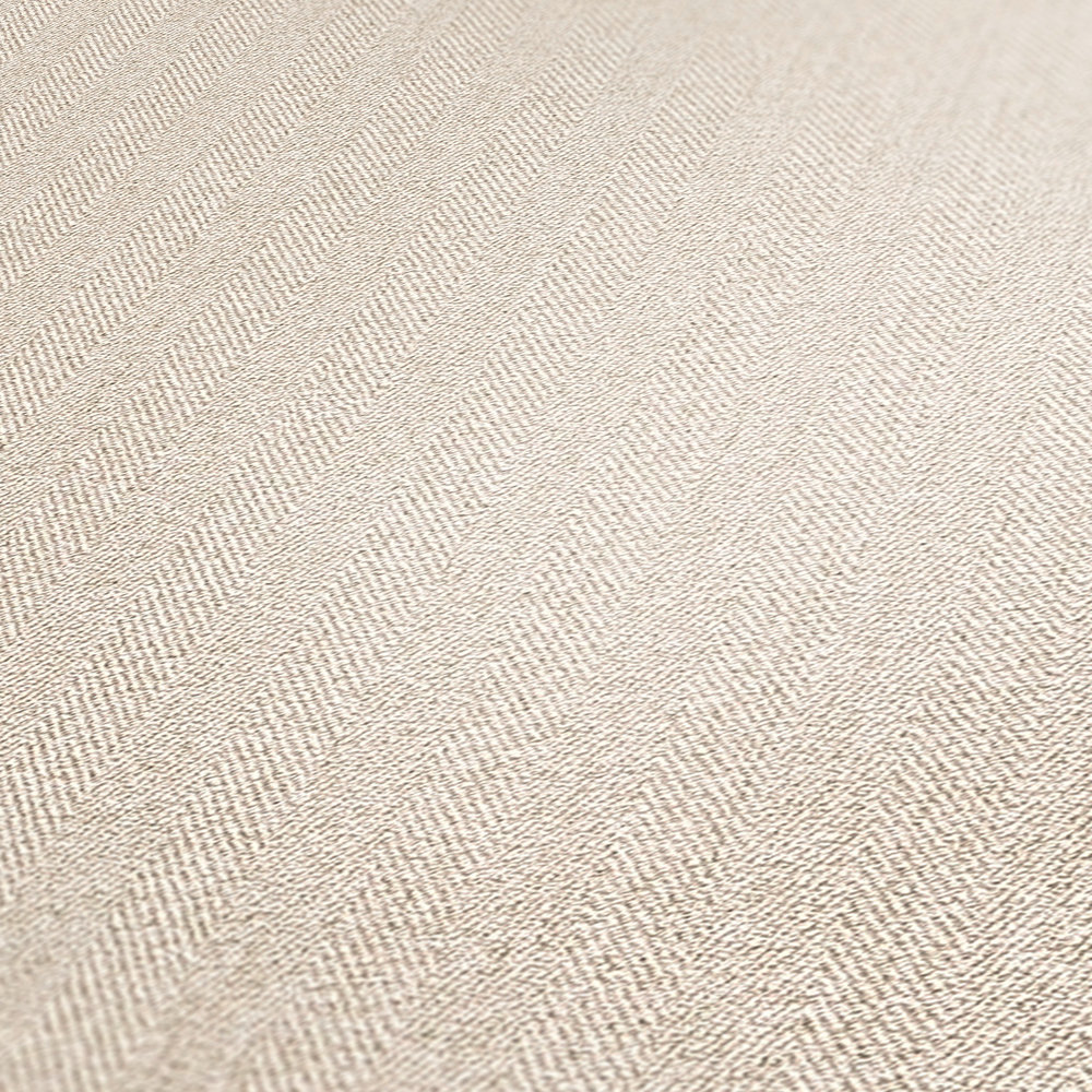             Non-woven wallpaper with herringbone pattern - beige
        