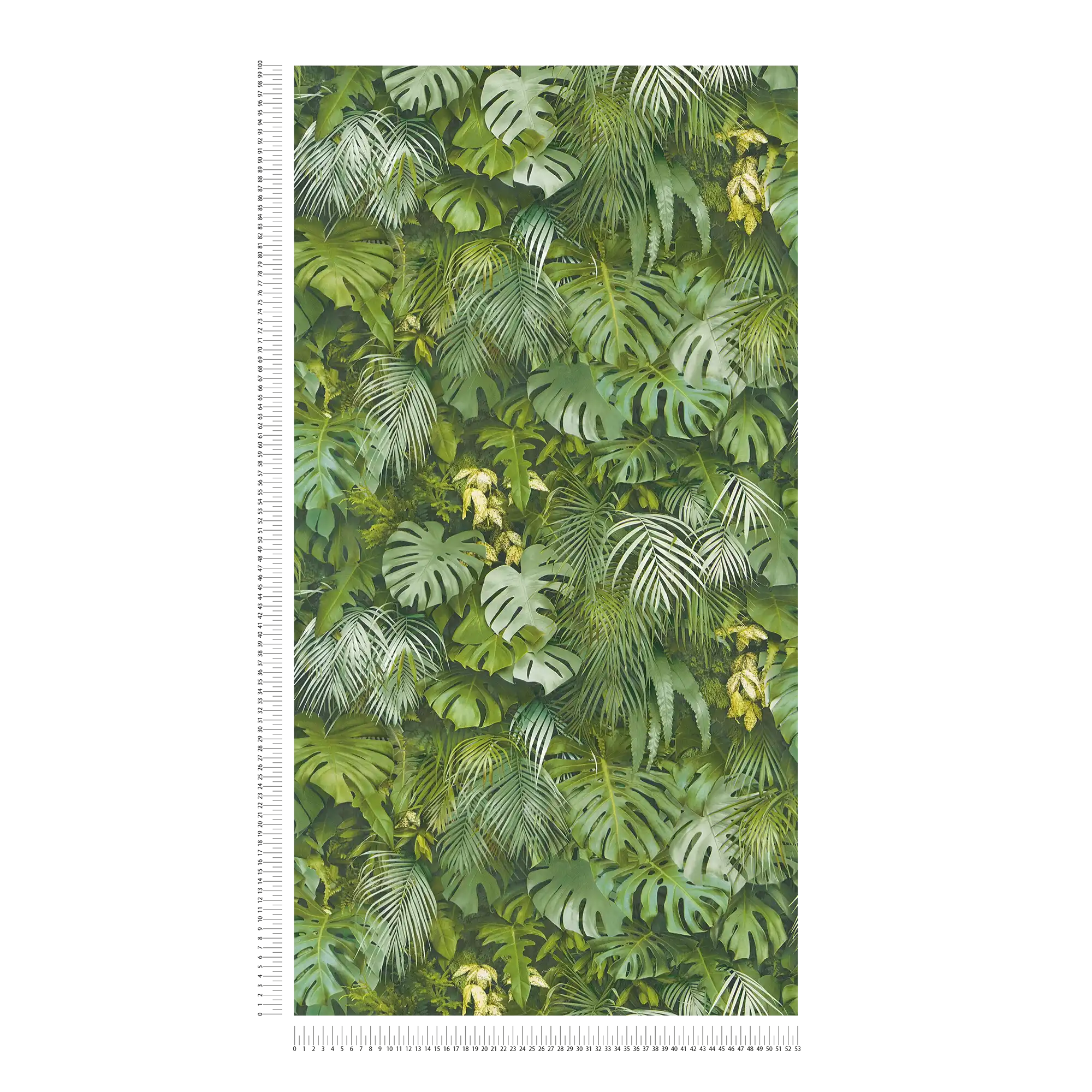             Papel pintado autoadhesivo | patrón de selva en óptica 3D - verde
        
