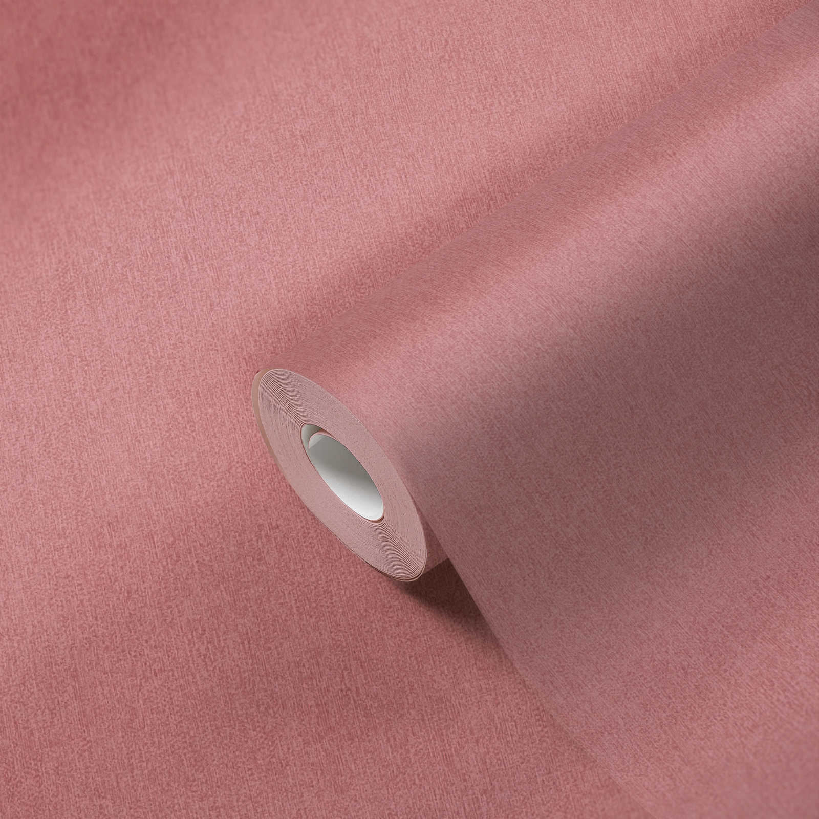             Non-woven wallpaper plain & matt with structure pattern - pink
        