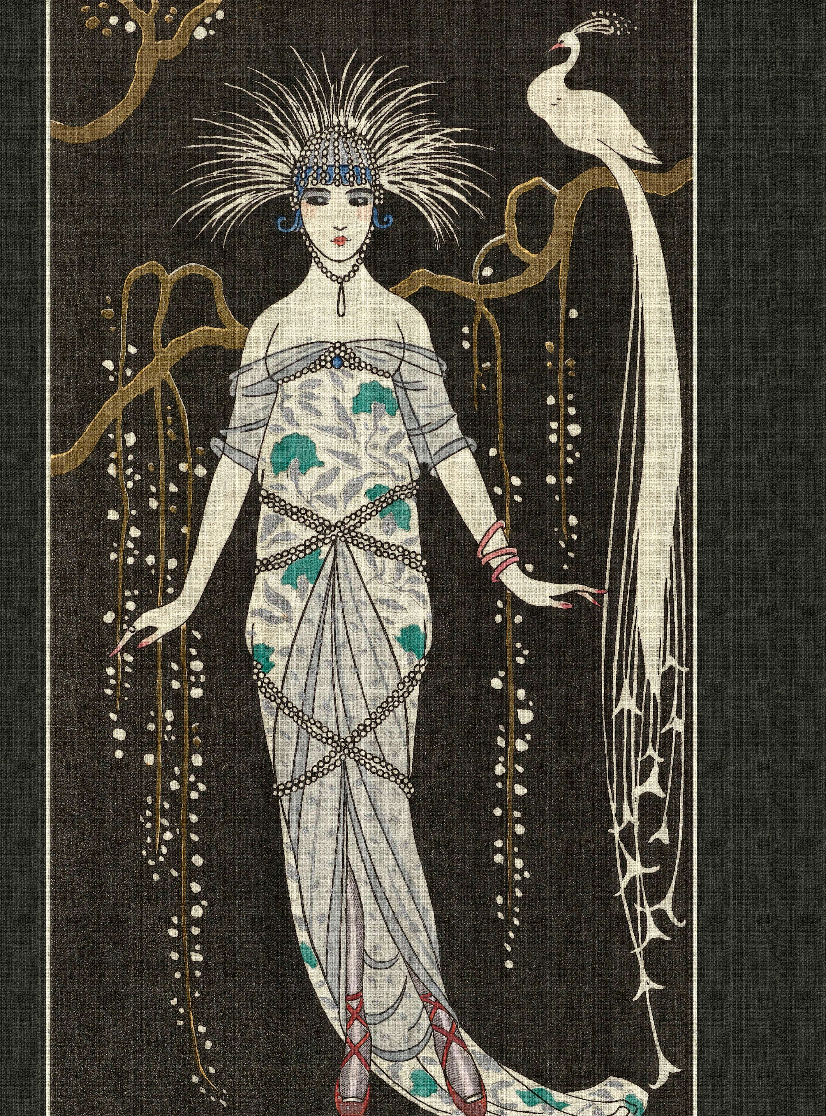             Adlon 1 - papier peint vintage femme motif années 20
        