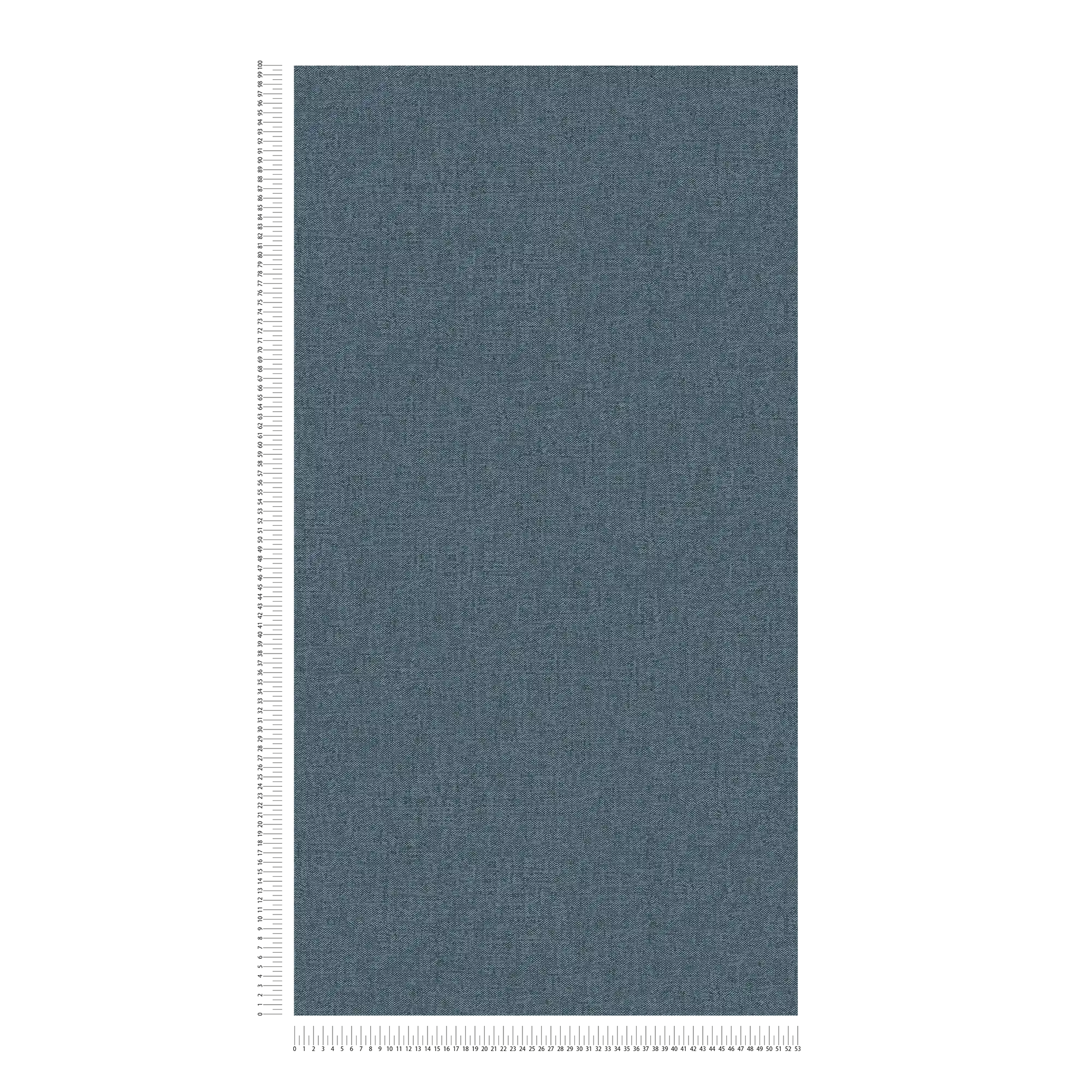             Papier peint aspect textile Jeans bleu avec structure tissée - bleu
        