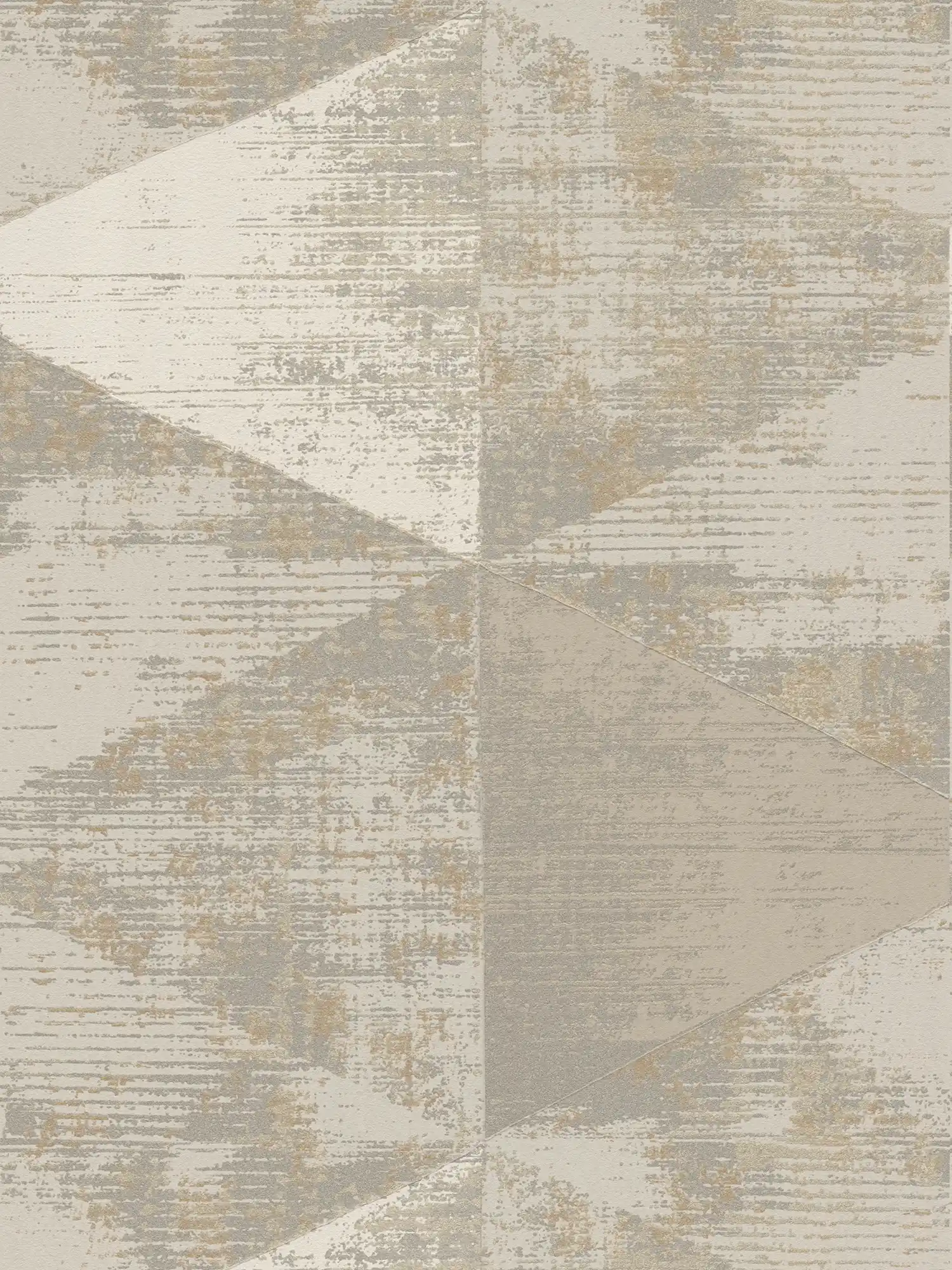         Carta da parati in stile industriale con aspetto metallico rustico - metallizzato, beige, grigio
    