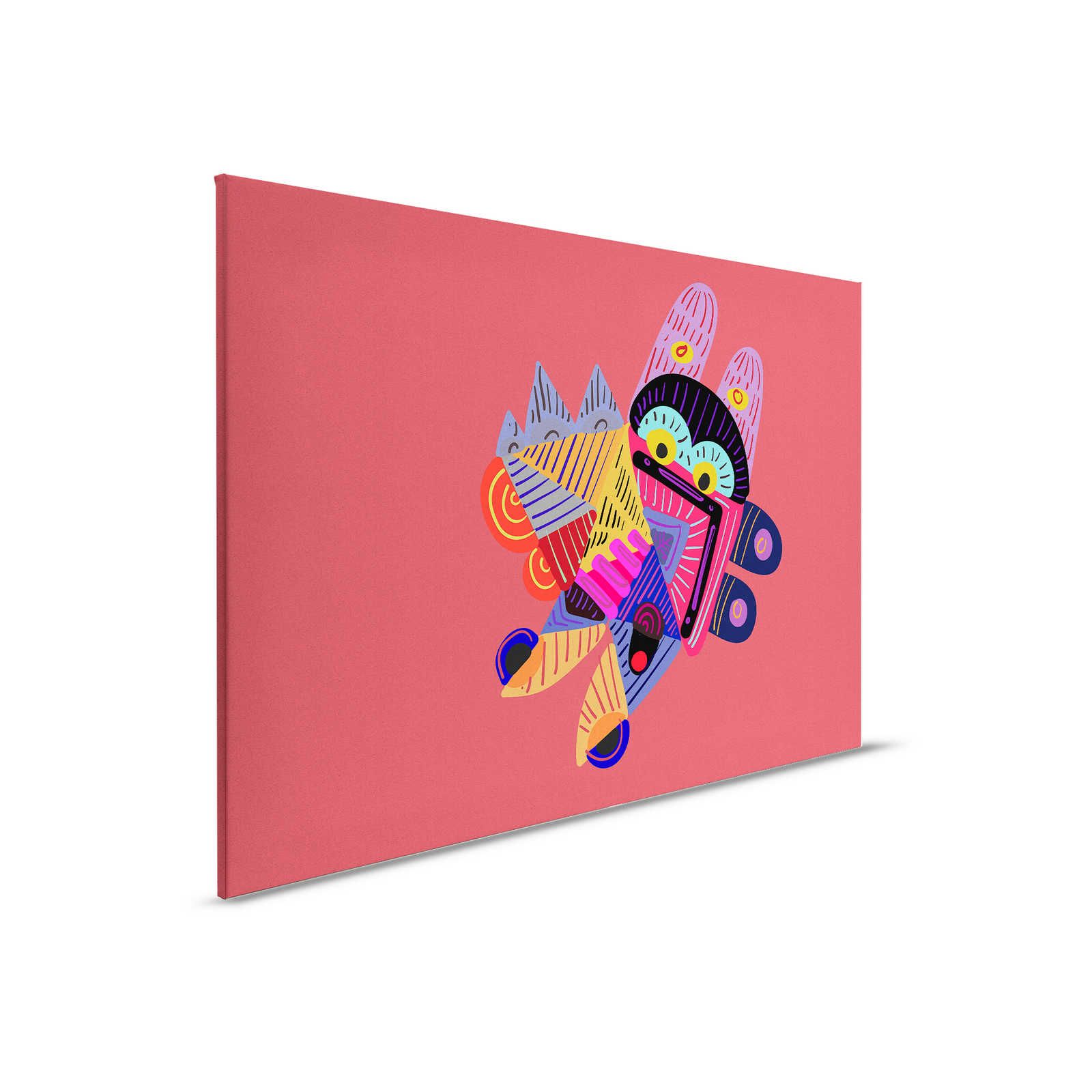         Looney Land 1 - Red Canvas Painting Comic Character In Colourful Design - 0.90 m x 0.60 m
    