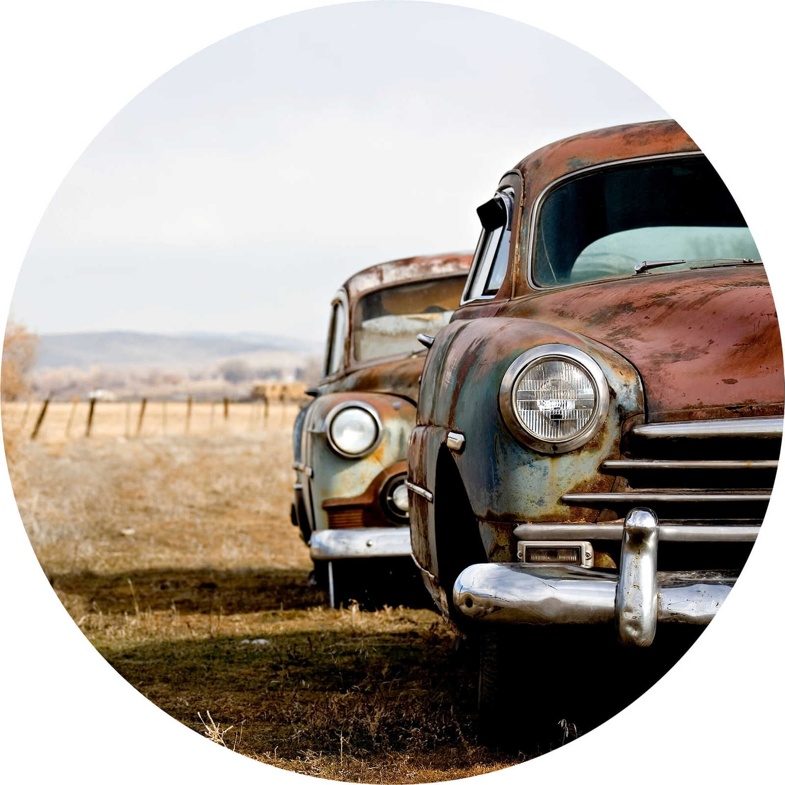         Photo wallpaper round old rusty car
    