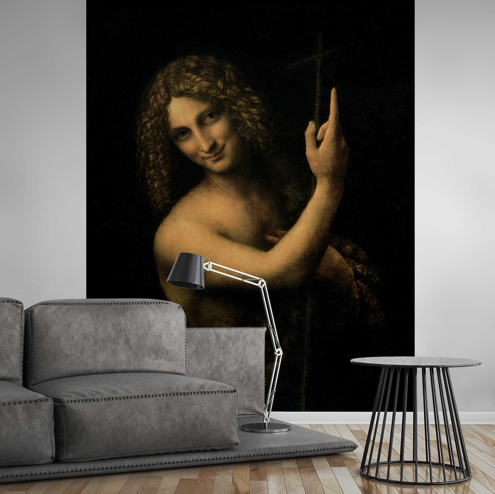             Johannes de Doper" muurschildering door Leonardo da Vinci
        