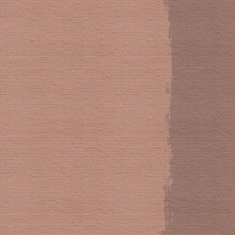 Tainted love 3 - Brick wall mural reddish brown - Copper, Orange | Premium smooth fleece
