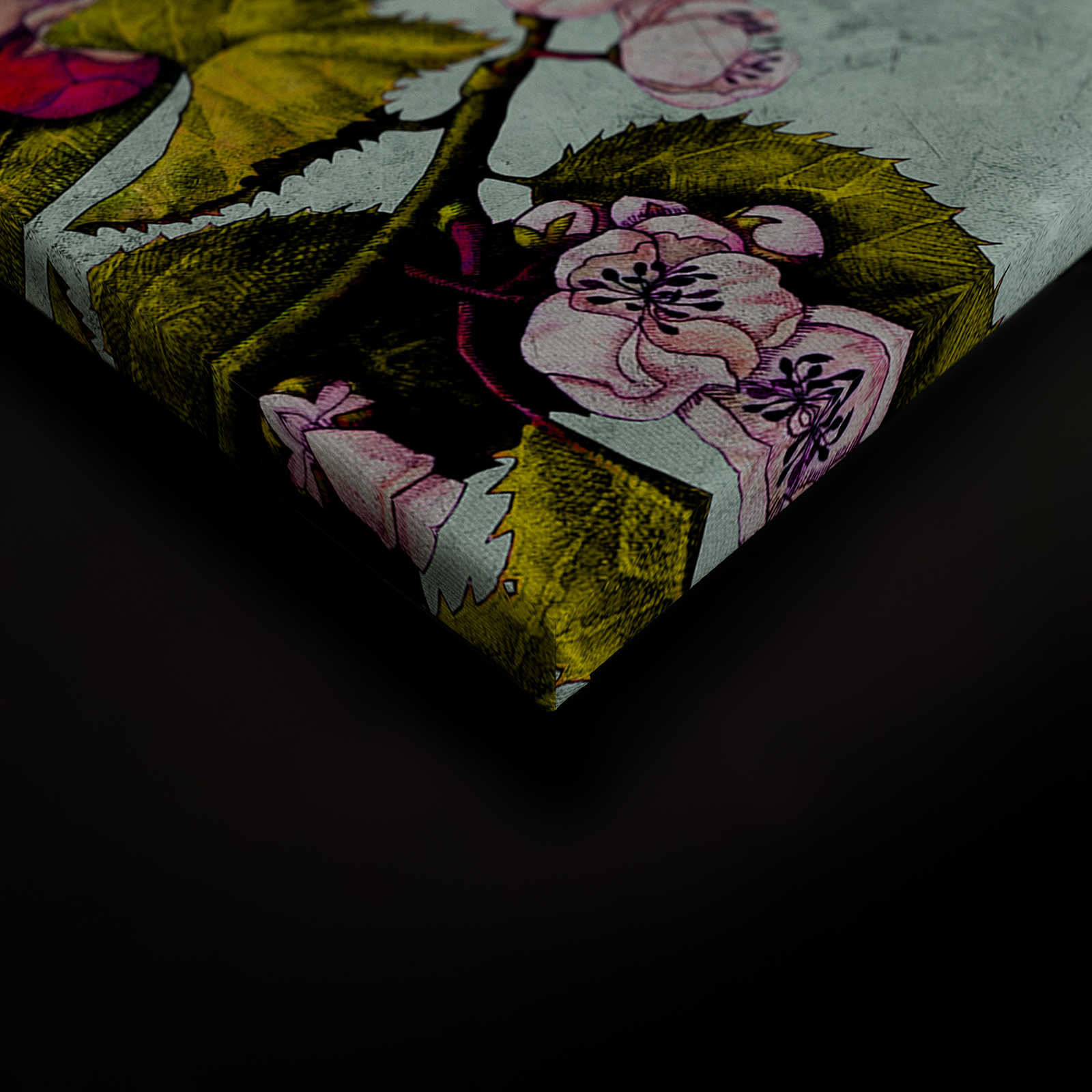             Tropical Passion 2 - Quadro su tela con fiori e boccioli - 0,90 m x 0,60 m
        