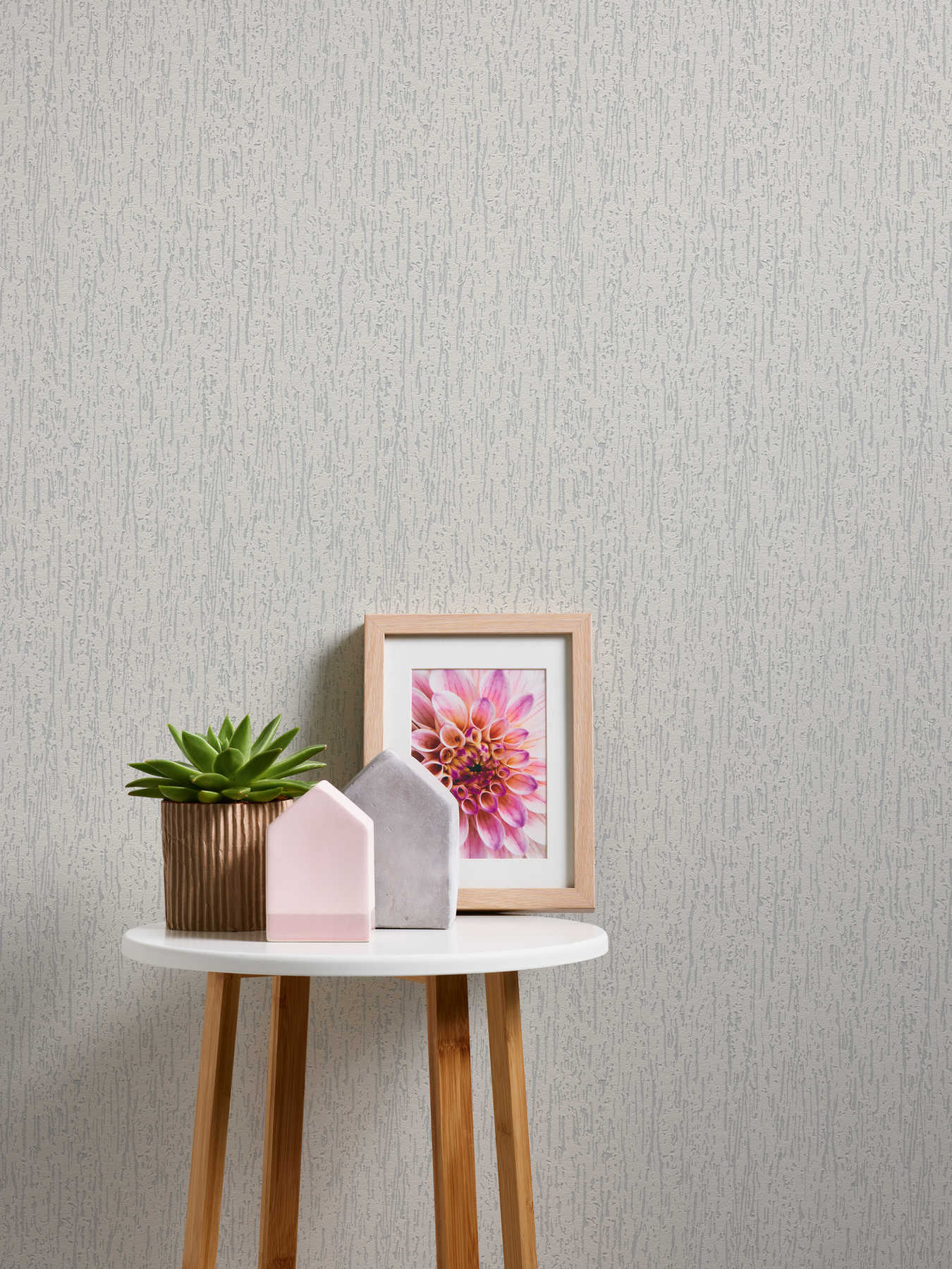            Paintable non-woven wallpaper in roughcast look - Paintable, White
        