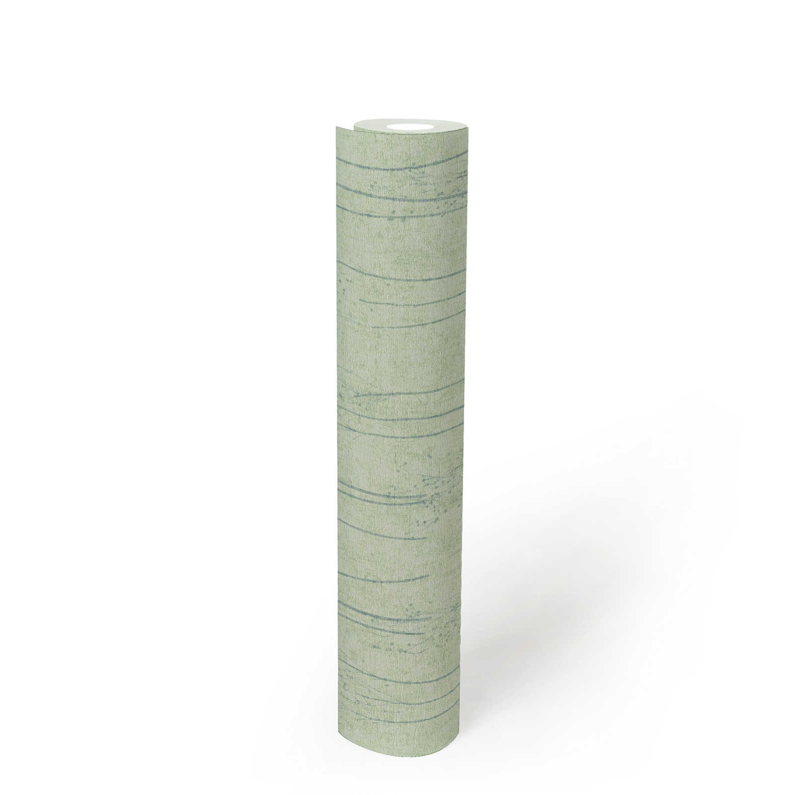             Papier peint vert menthe au design naturel de style scandinave - Vert
        