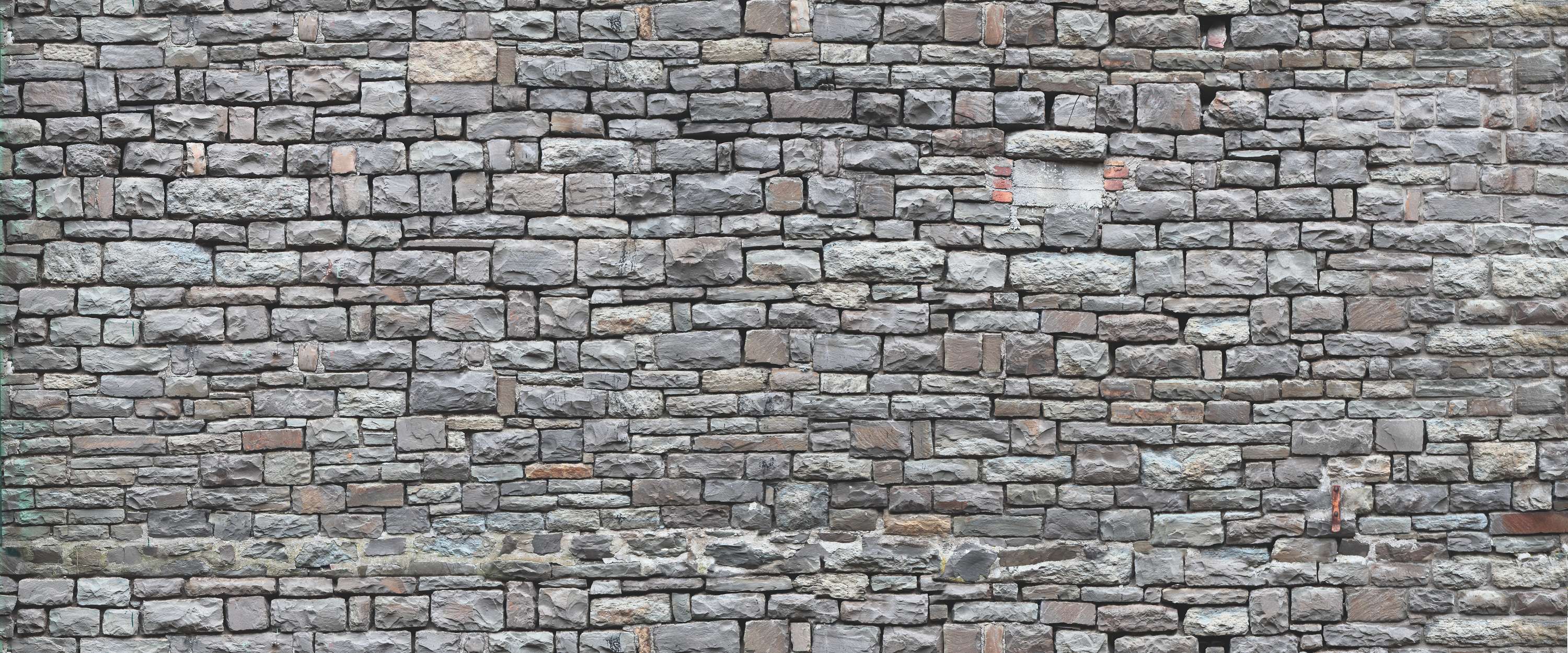             Photo wallpaper with rustic stones - grey
        