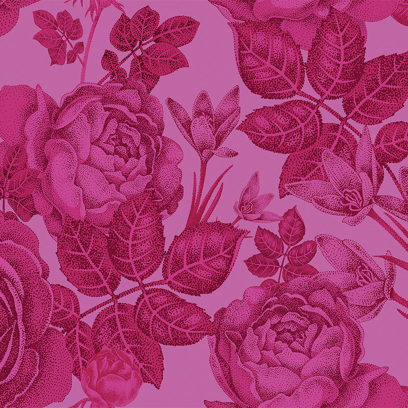         Floral mural roses on a bush - pink
    