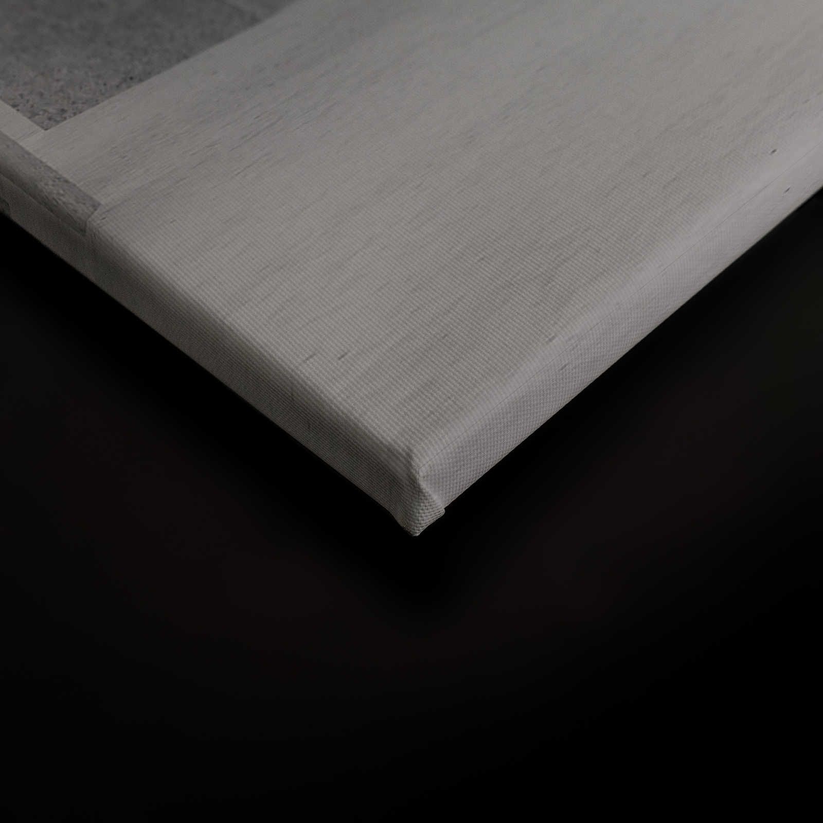             Quadro su tela con stanza in cemento 3D | grigio - 0,90 m x 0,60 m
        