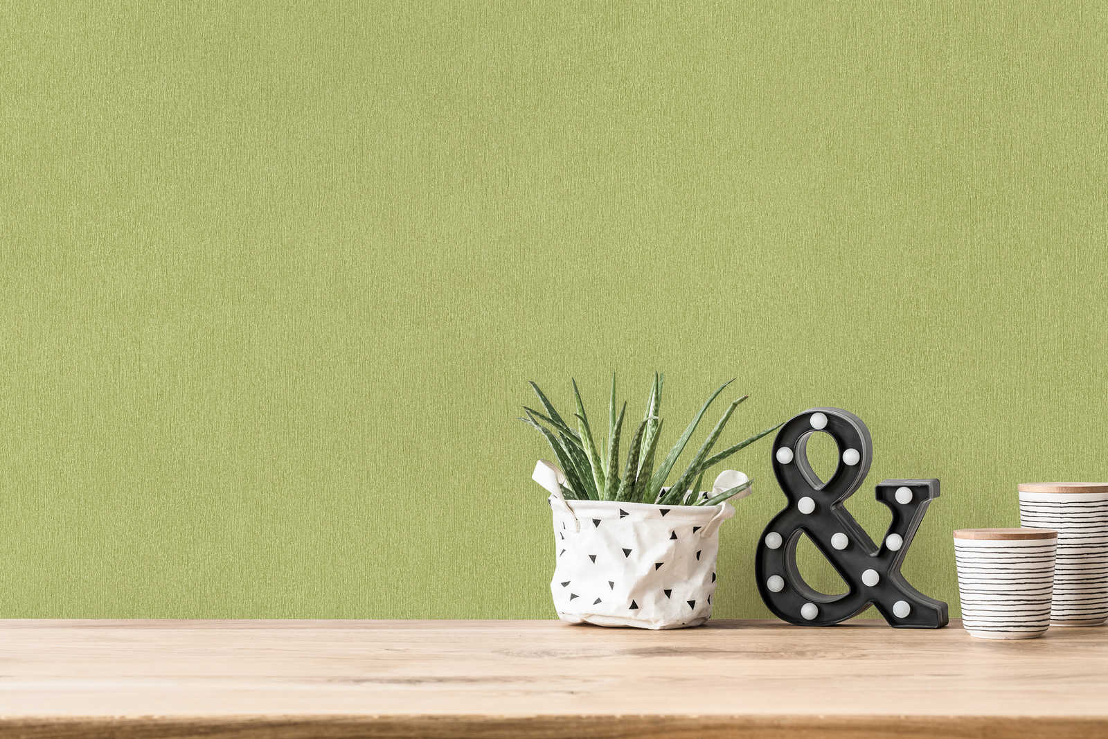             Wallpaper light green monochrome lime green with colour hatching
        