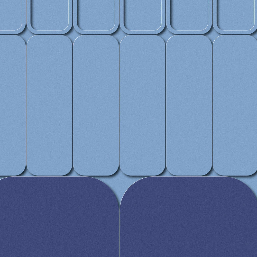             Metro 1 - Grafisch behangpapier blauw met toon-op-toon patroon
        