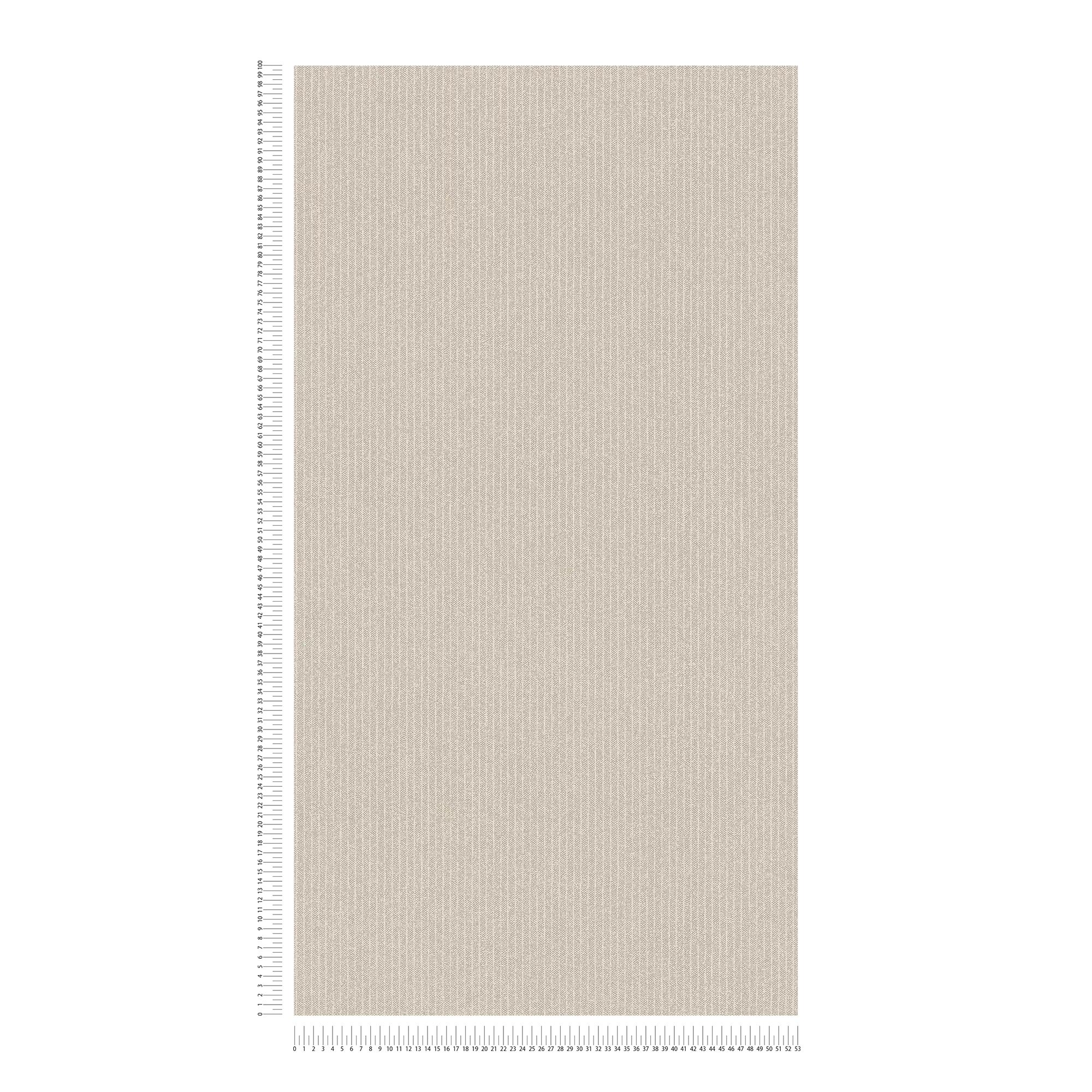             Lignes papier peint rayures étroites, aspect lin - beige, marron
        
