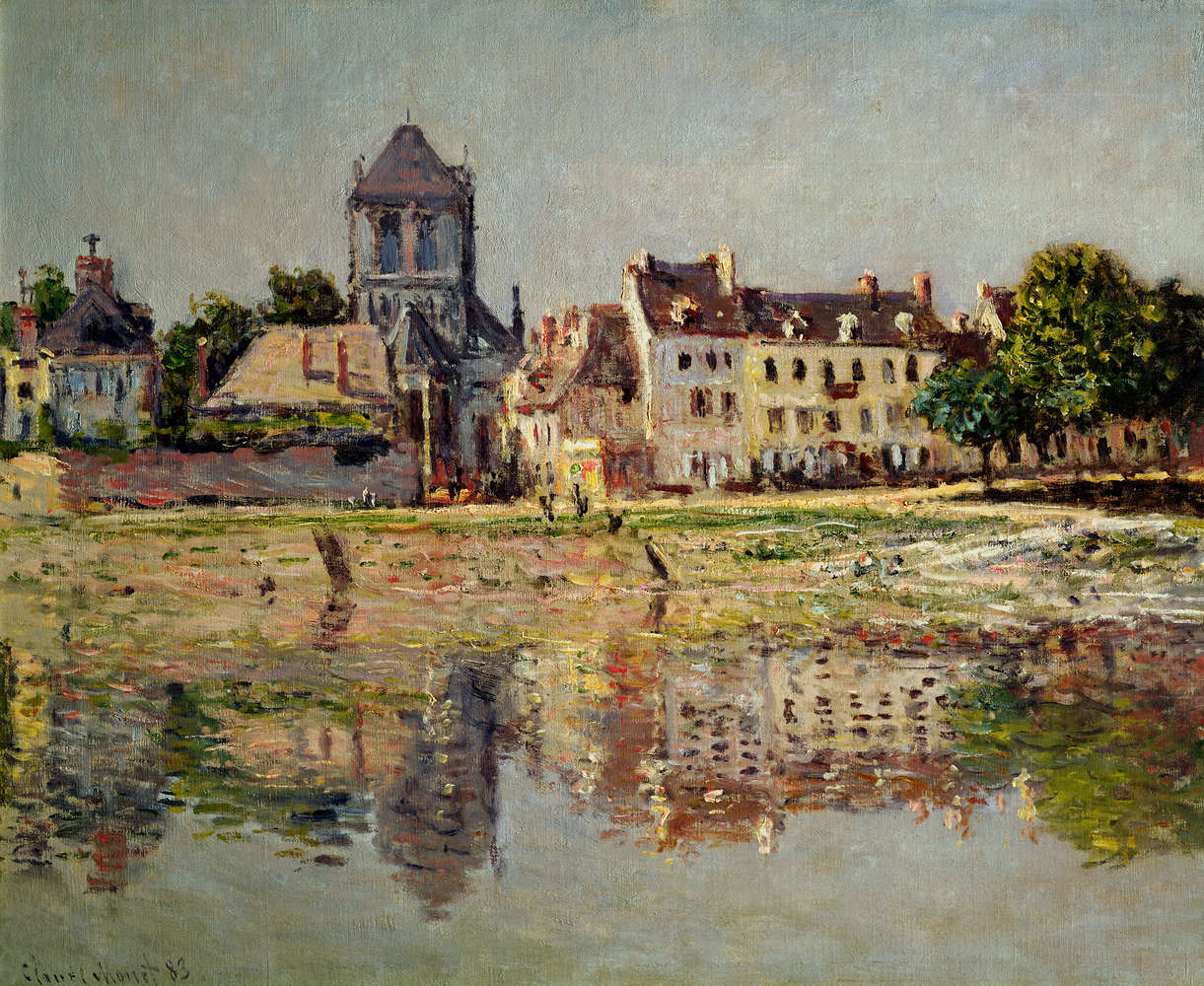             Papier peint panoramique "Au bord de la rivière près de Vernon" de Claude Monet
        