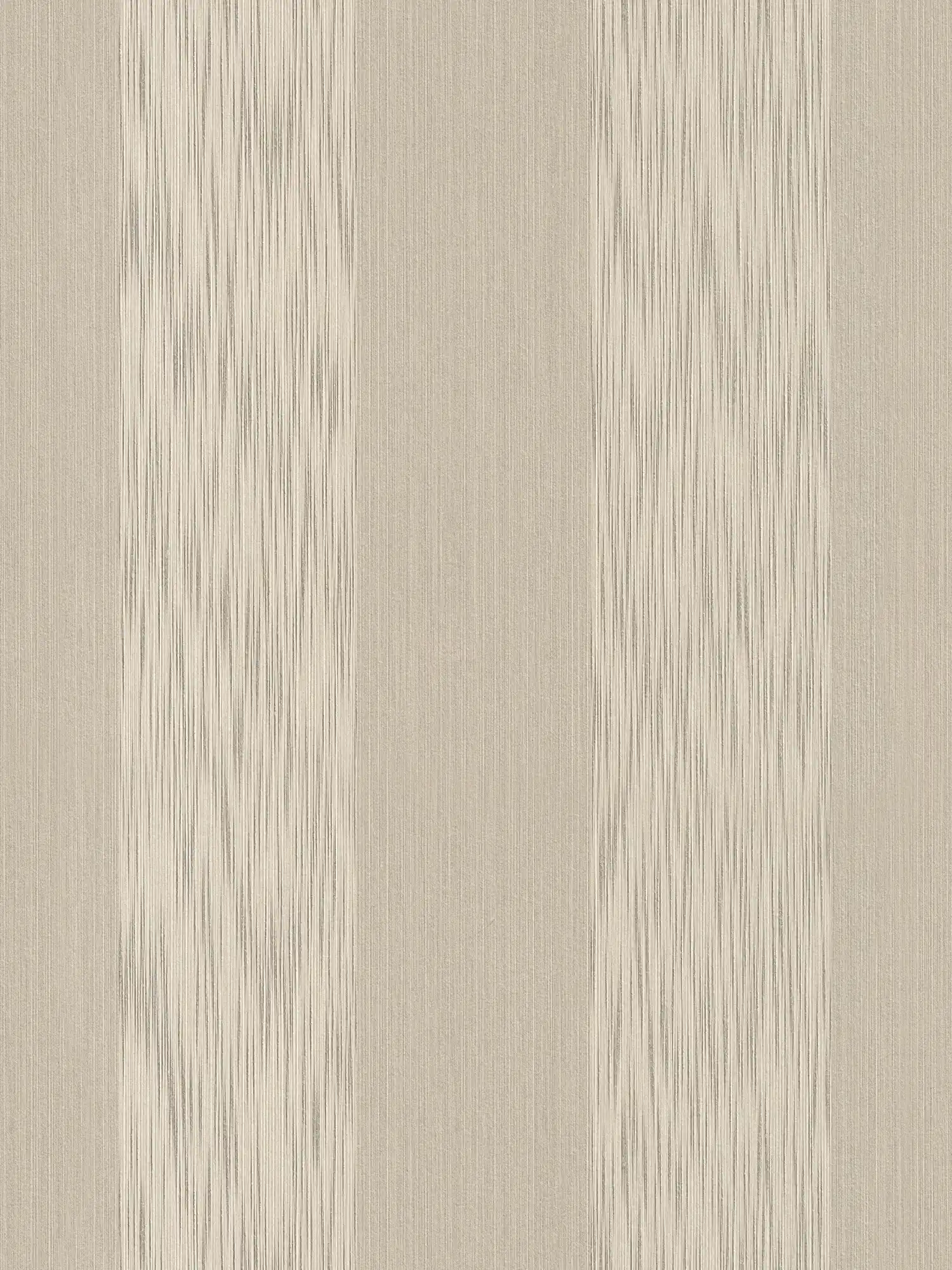 Non-woven wallpaper with textile texture & tone-on-tone stripe pattern - beige
