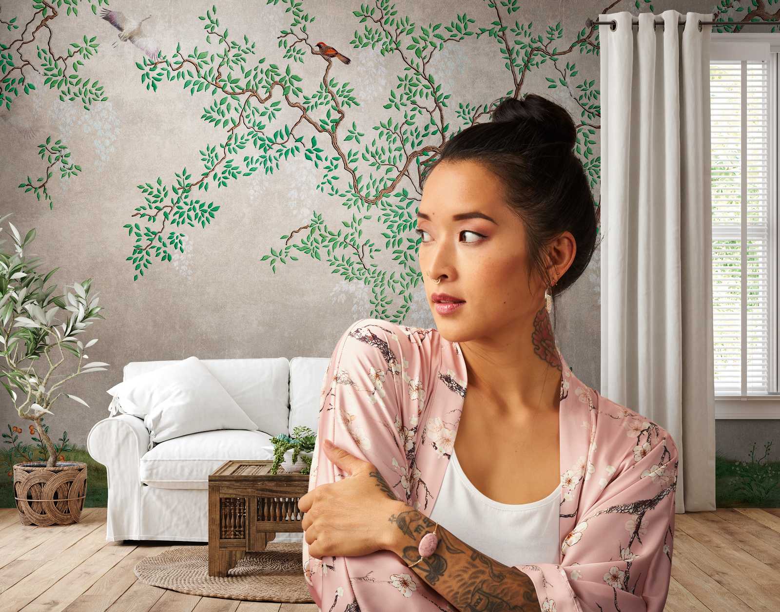             Wallpaper novelty | motif wallpaper nature design in Asian look
        