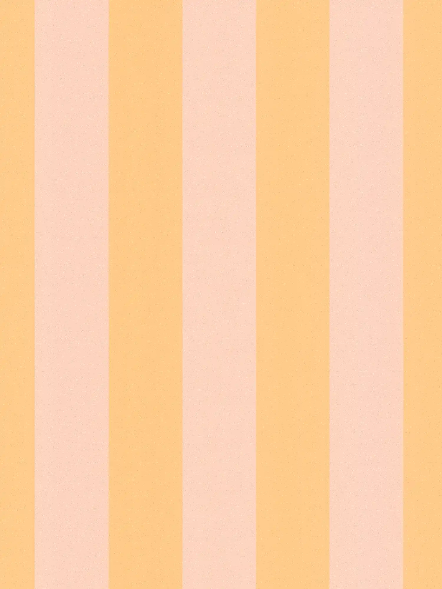 Papier peint intissé avec rayures en bloc dans des tons doux - orange, rose
