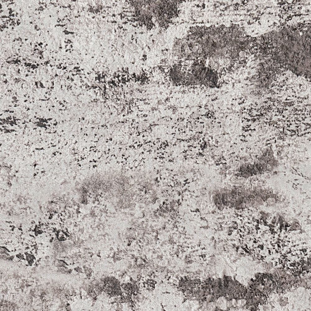             Papel pintado no tejido de aspecto rústico, aspecto de yeso - gris, negro
        