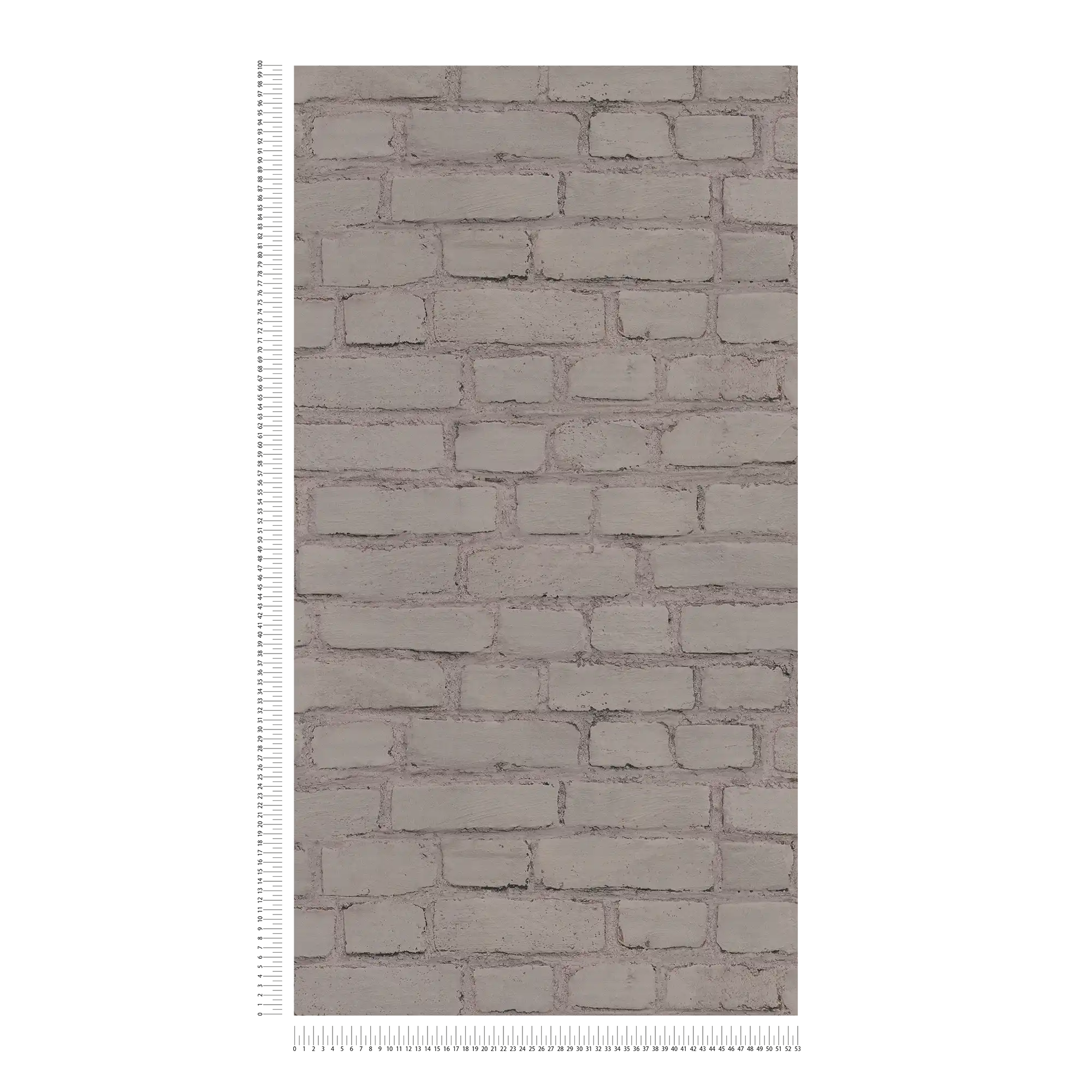             Stone wallpaper wall in clinker look - grey, taupe
        