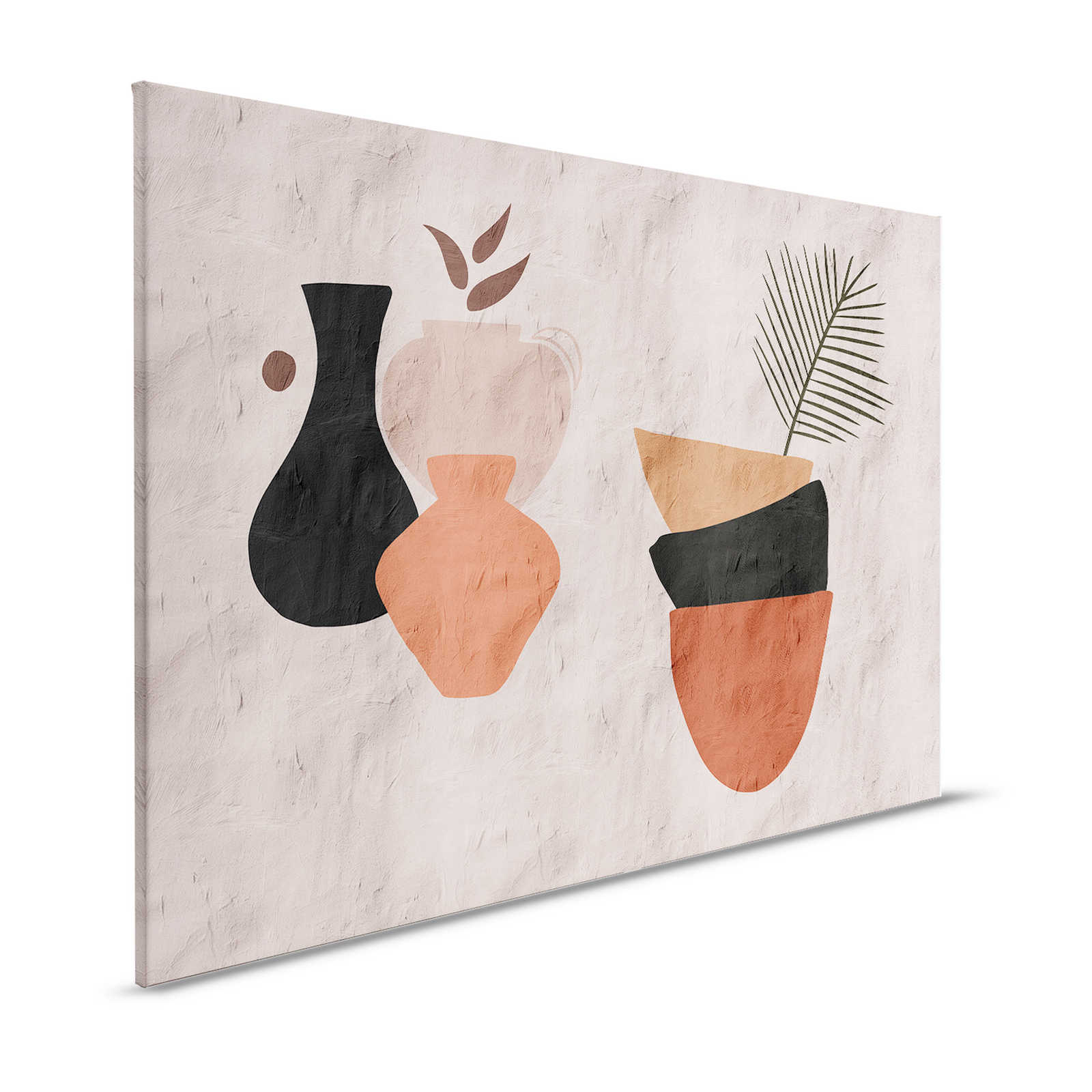 Santa Fe 2 - Clay Wall Canvas Painting with Colour Block Design - 1.20 m x 0.80 m
