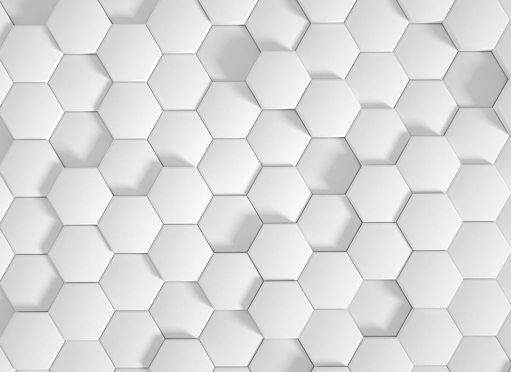             Honeycomb pattern with 3D optics photo wallpaper - grey
        