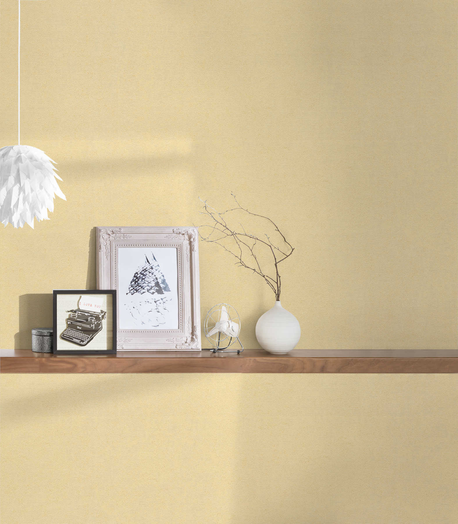             VERSACE Home non-woven wallpaper plain - design & gloss effect - gold
        