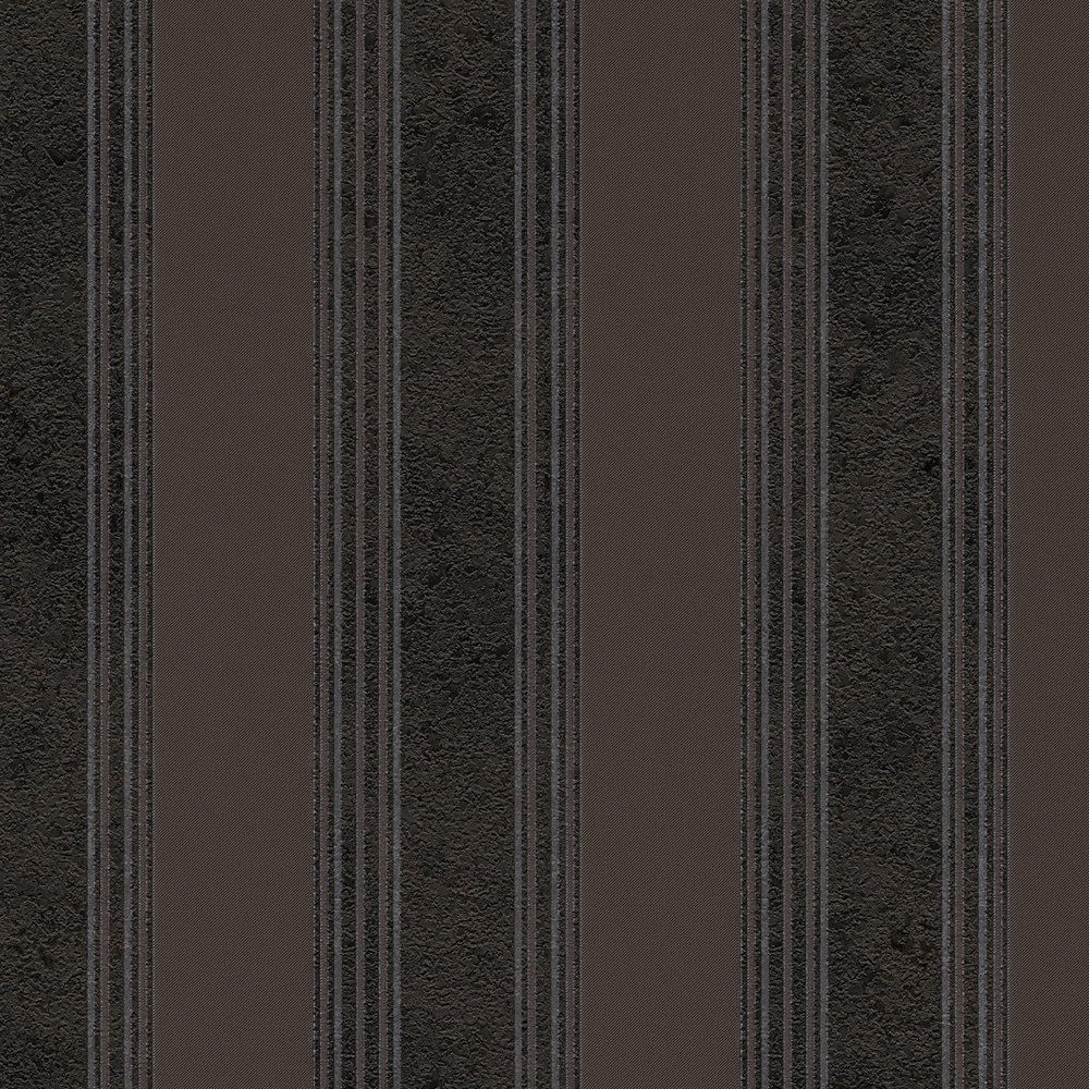             Donker behangstrepenpatroon met textuureffect - bruin
        
