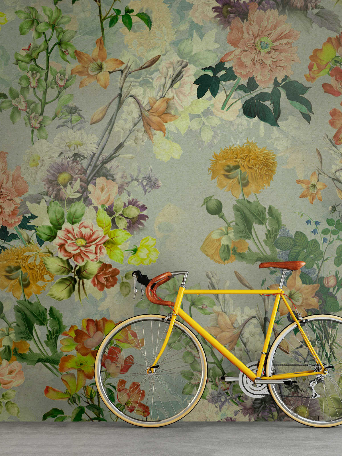             Amelies Home 2 - Papier peint fleuri Fleurs colorées style campagnard
        