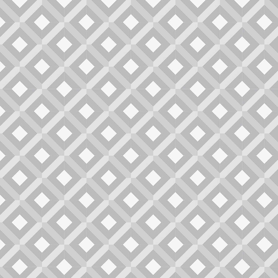 Design behang doos motief met kleine vierkantjes grijs op parelmoer glad vlies
