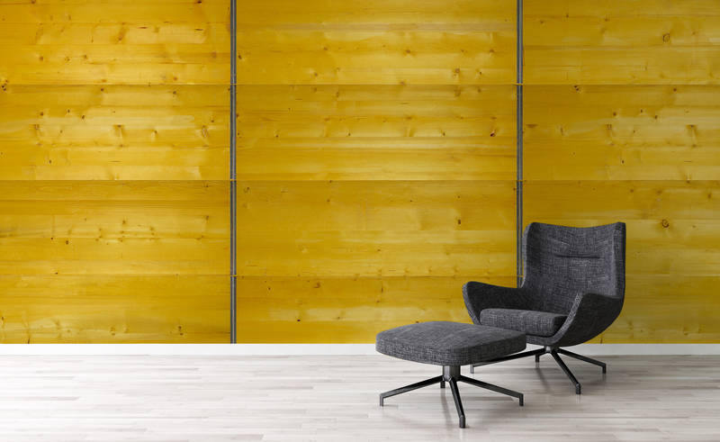             Photo wallpaper board shuttering in yellow
        