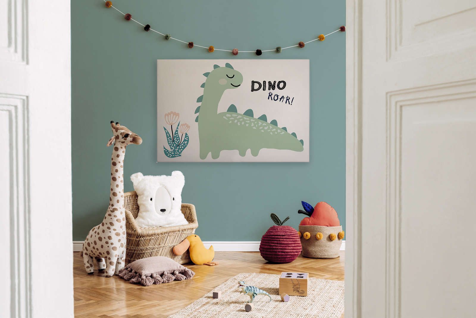             Toile avec dinosaure peint - 120 cm x 80 cm
        