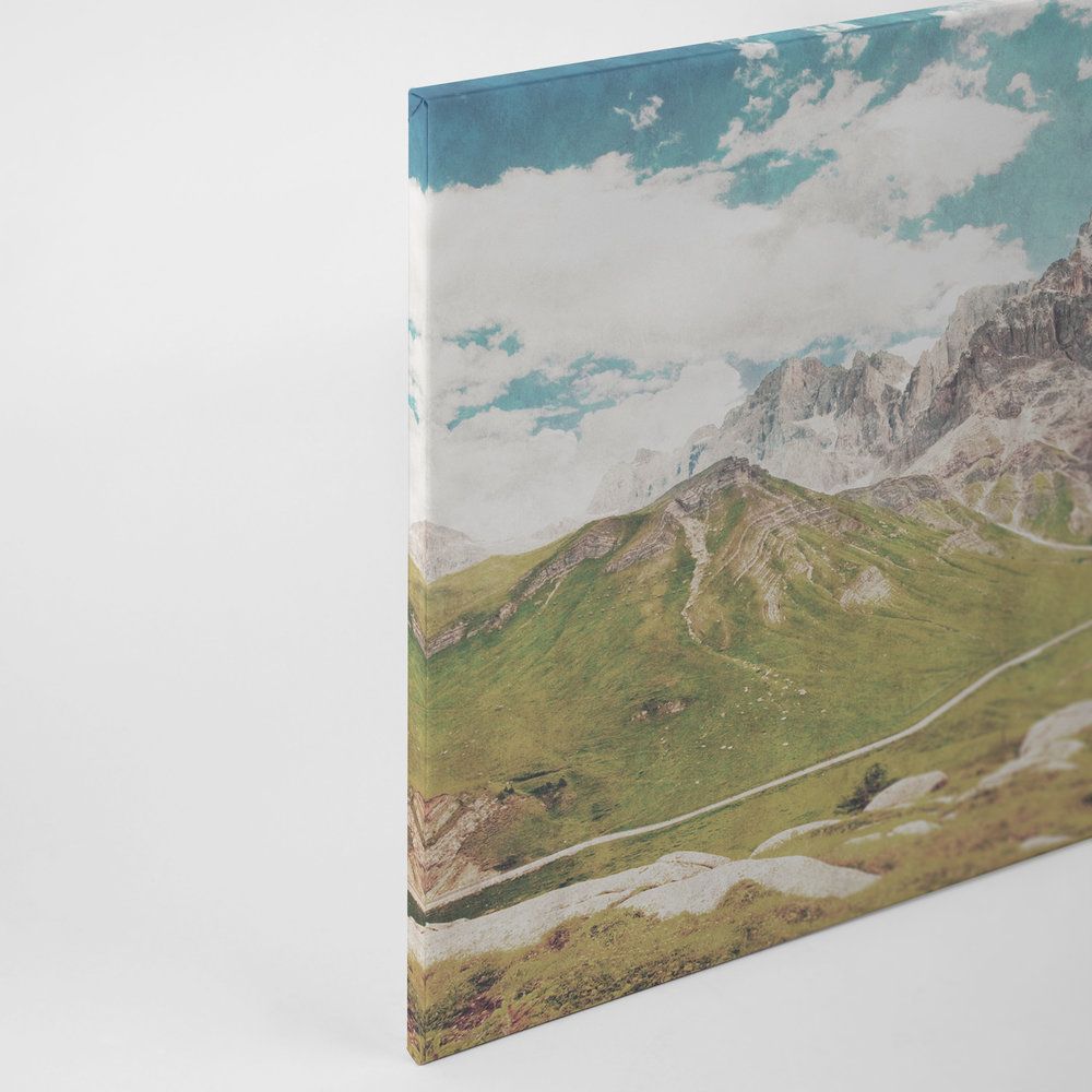             Dolomiti 2 - Canvas painting Dolomites Retro Photography - 1.20 m x 0.80 m
        