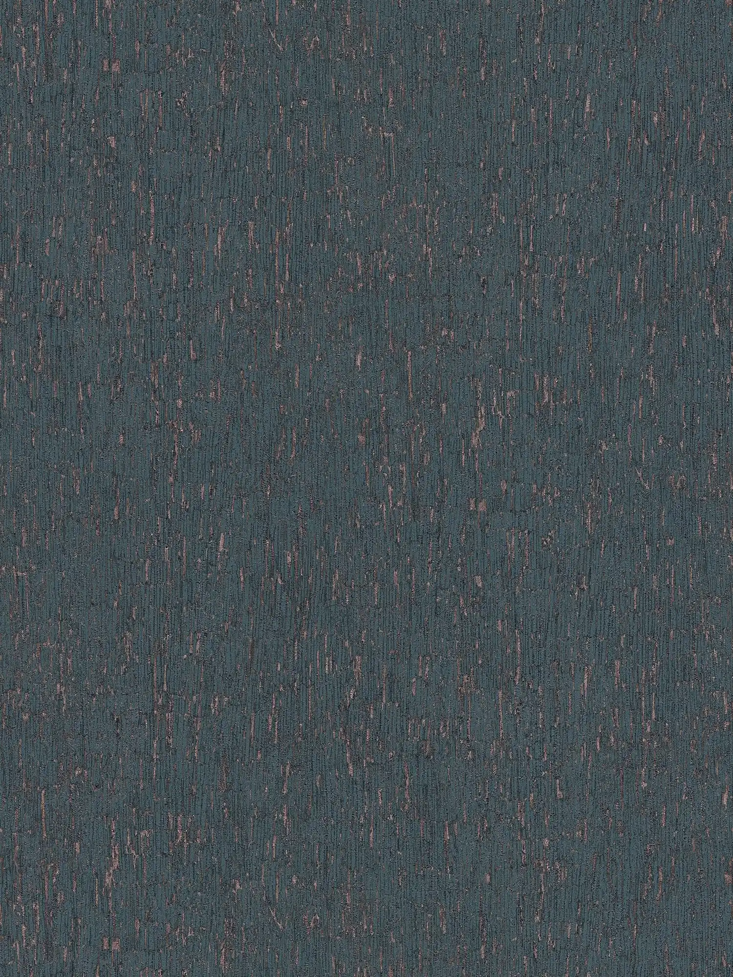 Non-woven wallpaper in plaster look with accents - blue, bronze, metallic

