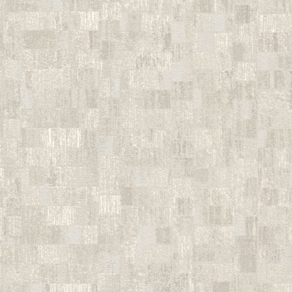             structuurbehang ethno patroon in mozaïek stijl - crème, beige
        